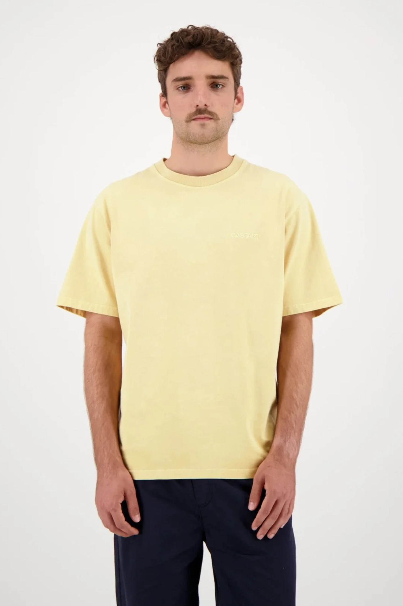 STONEWASHED T-SHIRT - LIGHT YELLOW