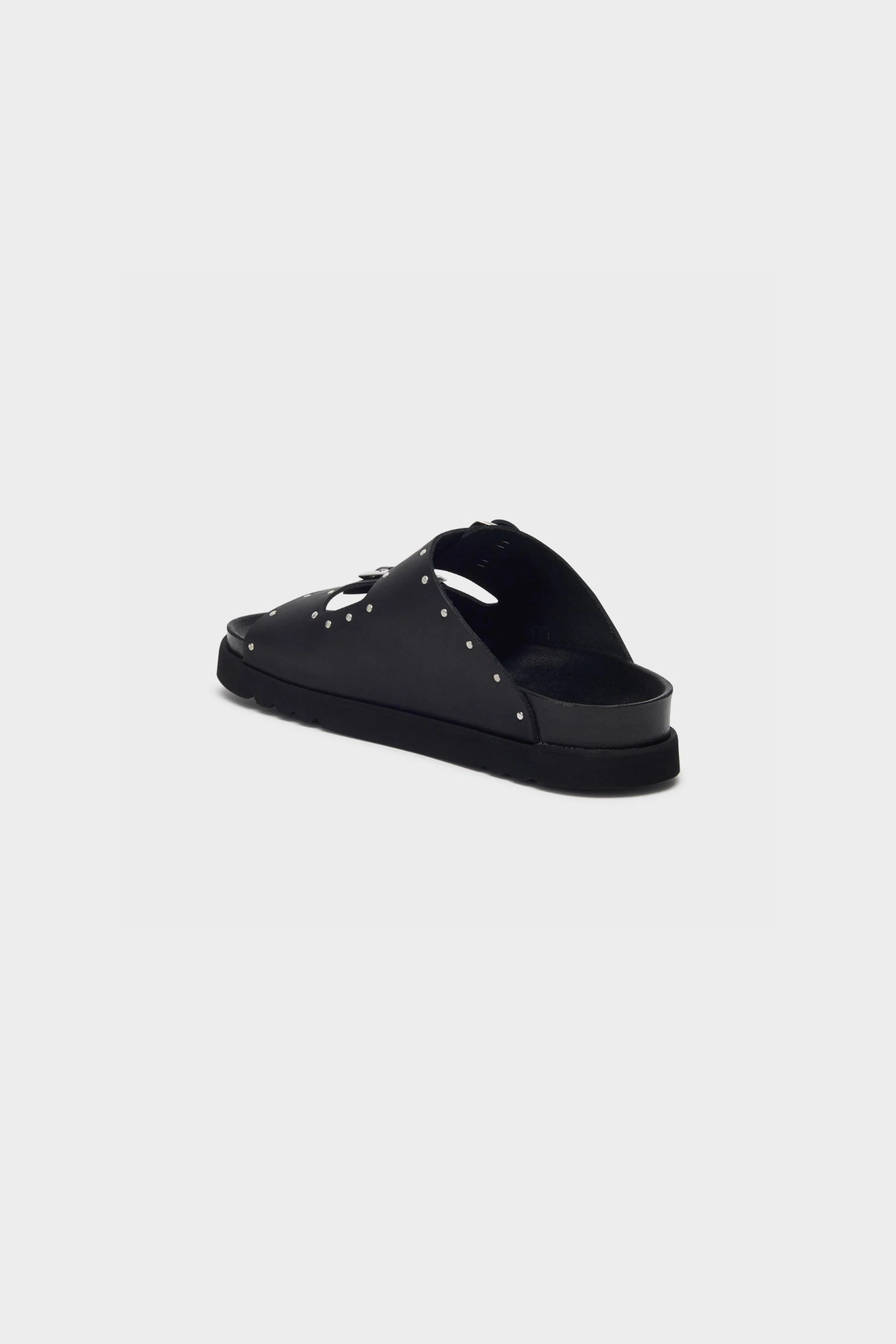 BEATRIZ SANDAL LEATHER + STUDS - BLACK