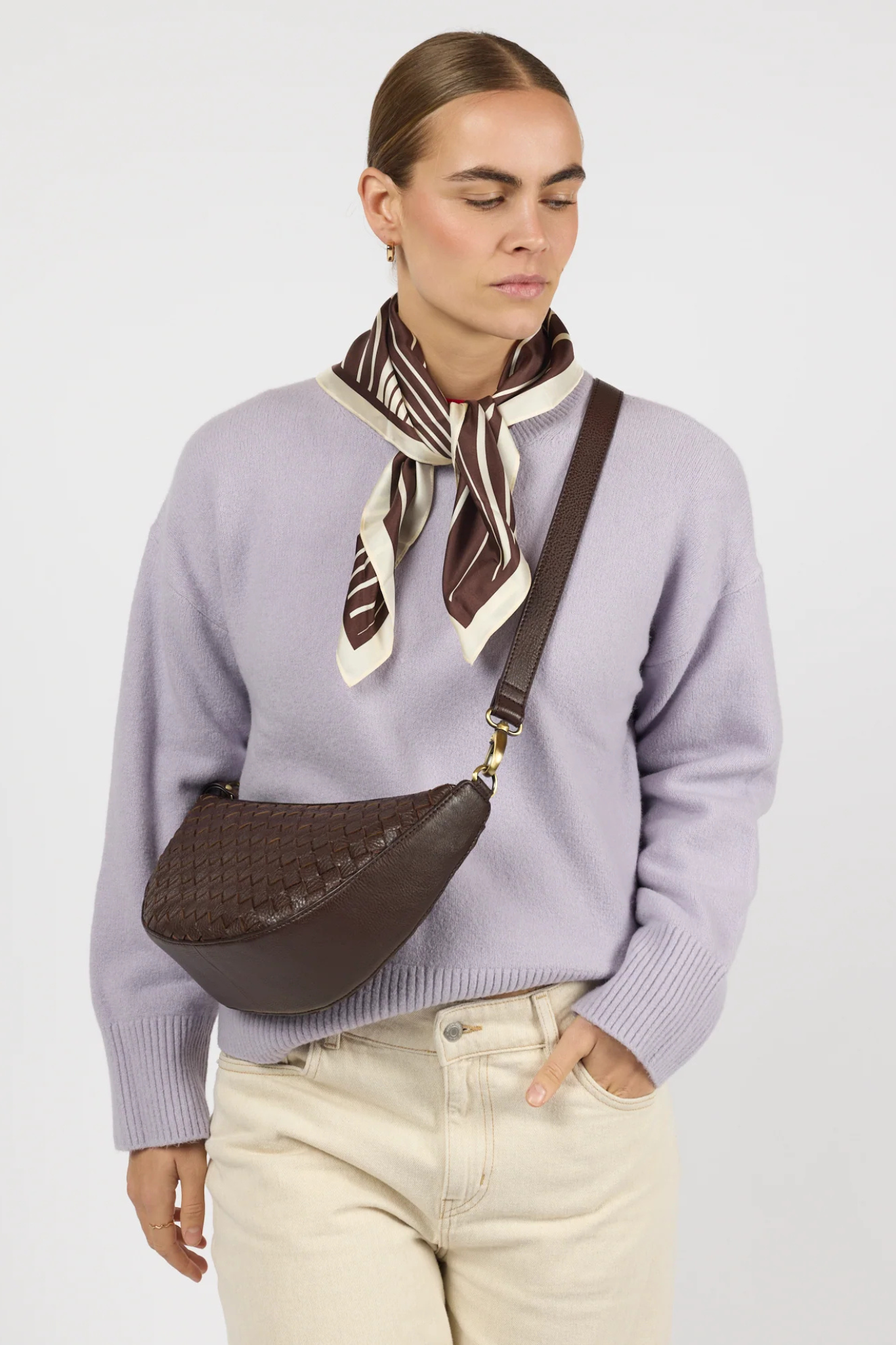 LEO MIDI - CHOCOLATE WOVEN SOFT GRAIN