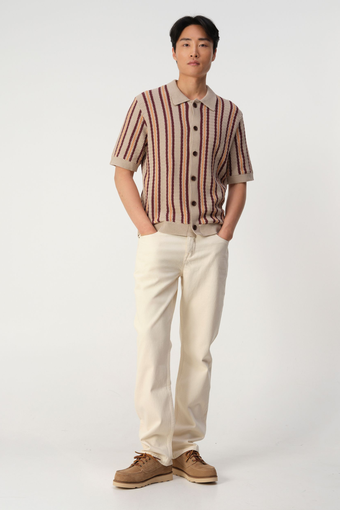 DAAN SHORT SLEEVES POLO - TAUPE