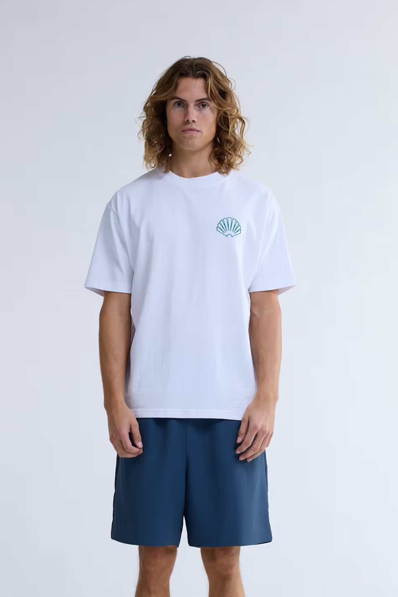 LOGO T-SHIRT - WHITE/SEA GREEN