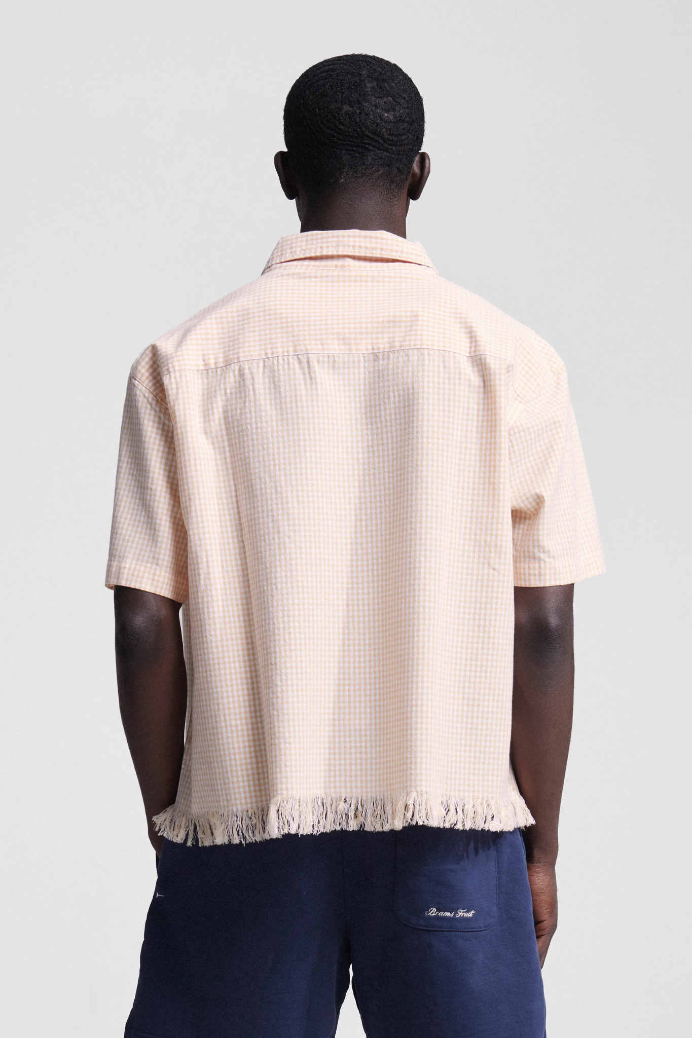 DISTRESSED FARMER'S SHIRT - ORANGE