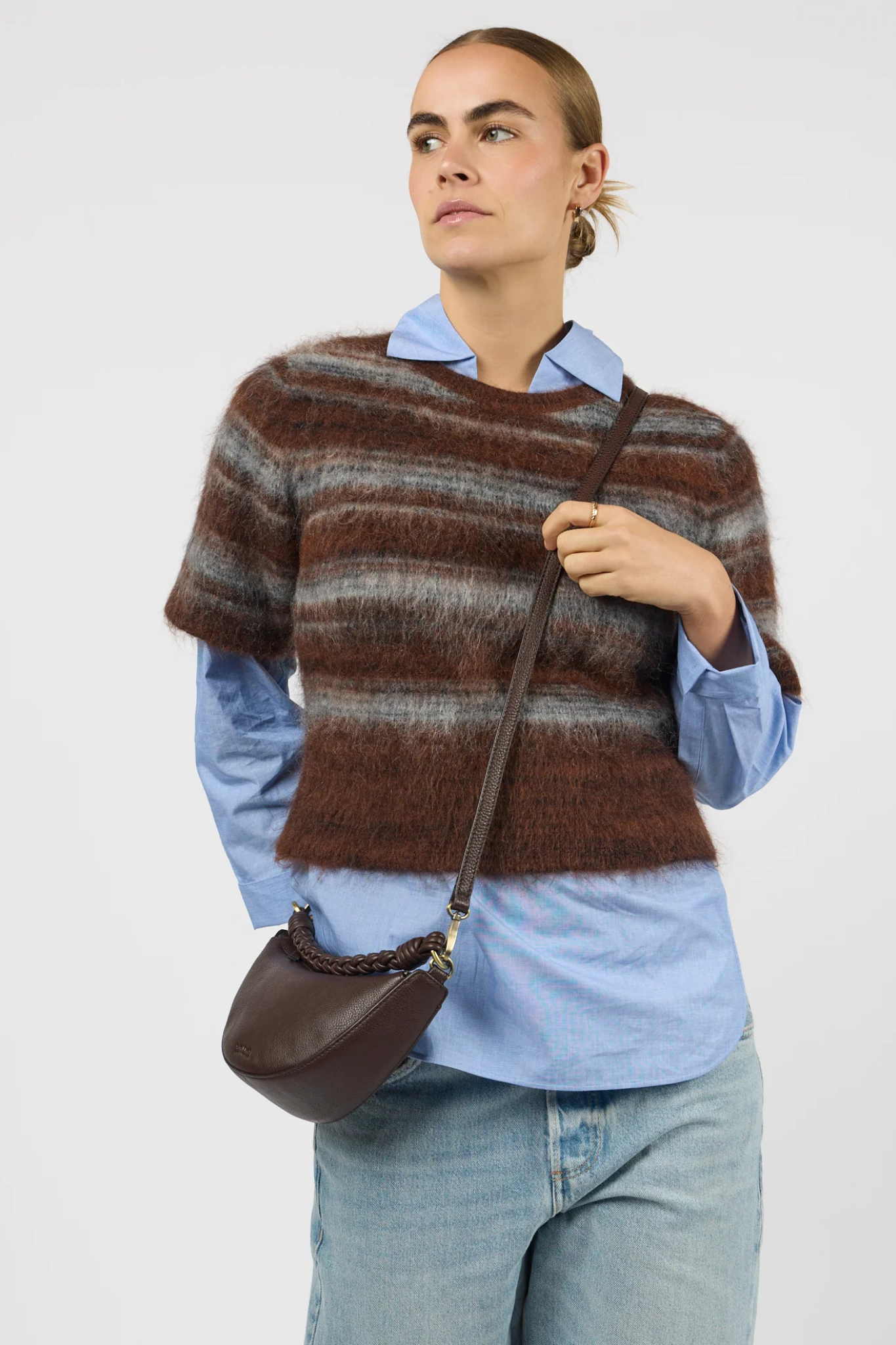 LEO MINI CHOCOLATE SOFT GRAIN LEATHER