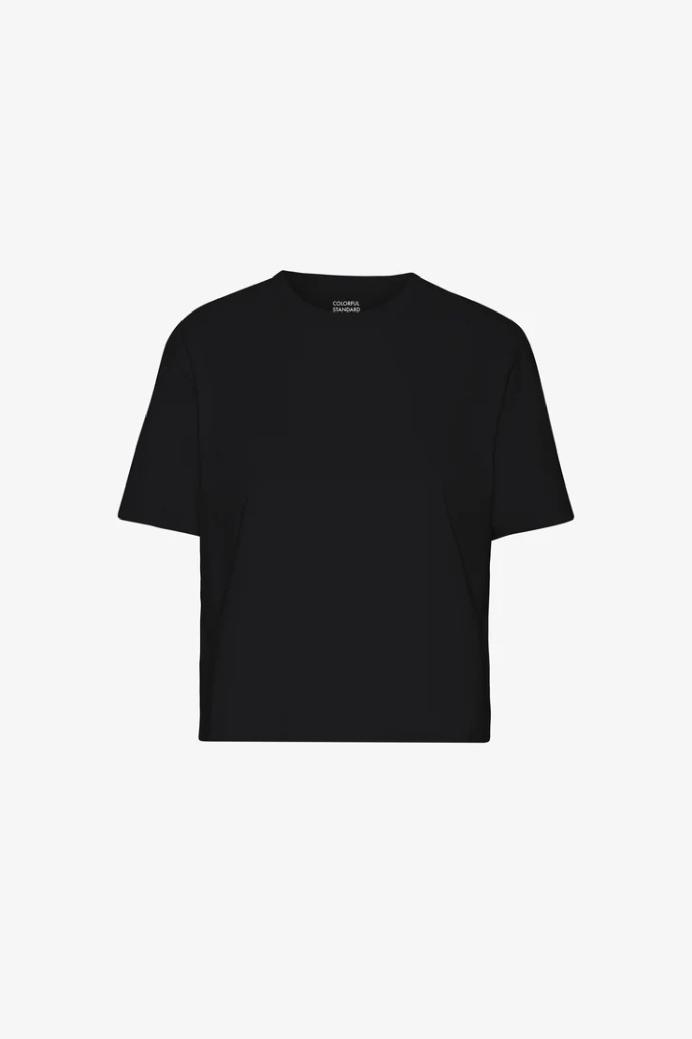 ORGANIC BOXY CROP T-SHIRT - DEEP BLACK