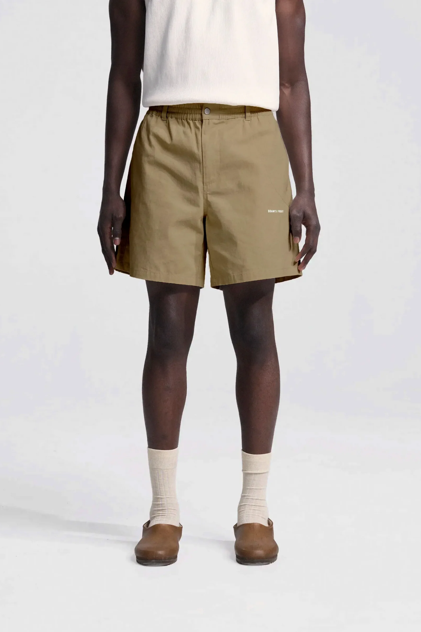 RIPSTOP TEXT LOGO SHORTS - OLIVE GREEN