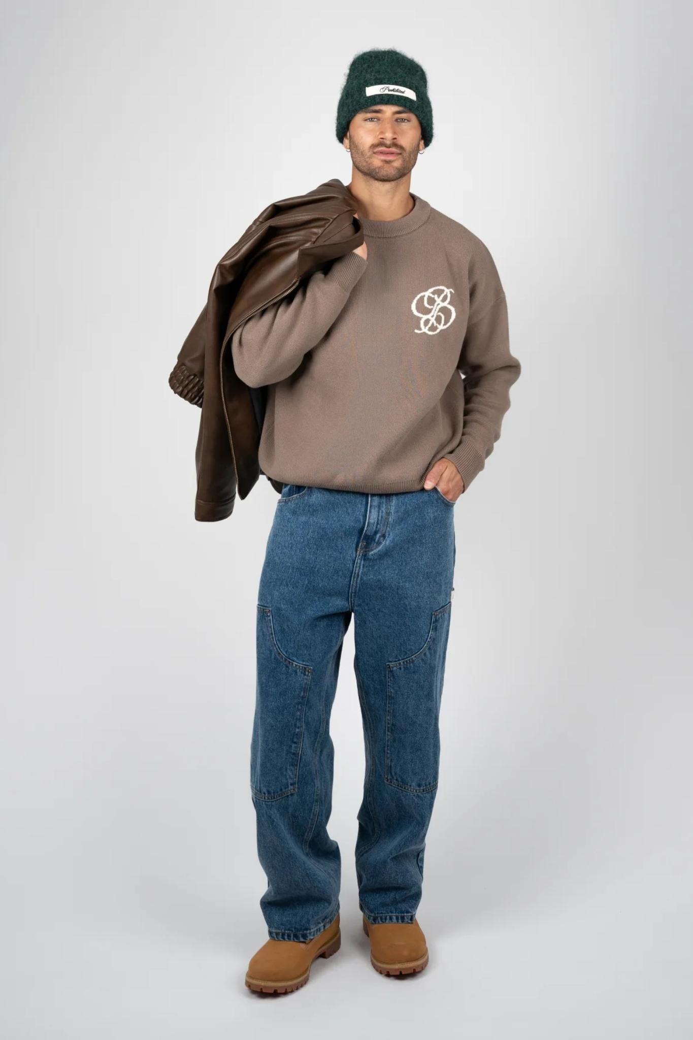 ACADEMY KNIT SWEATER - STONE