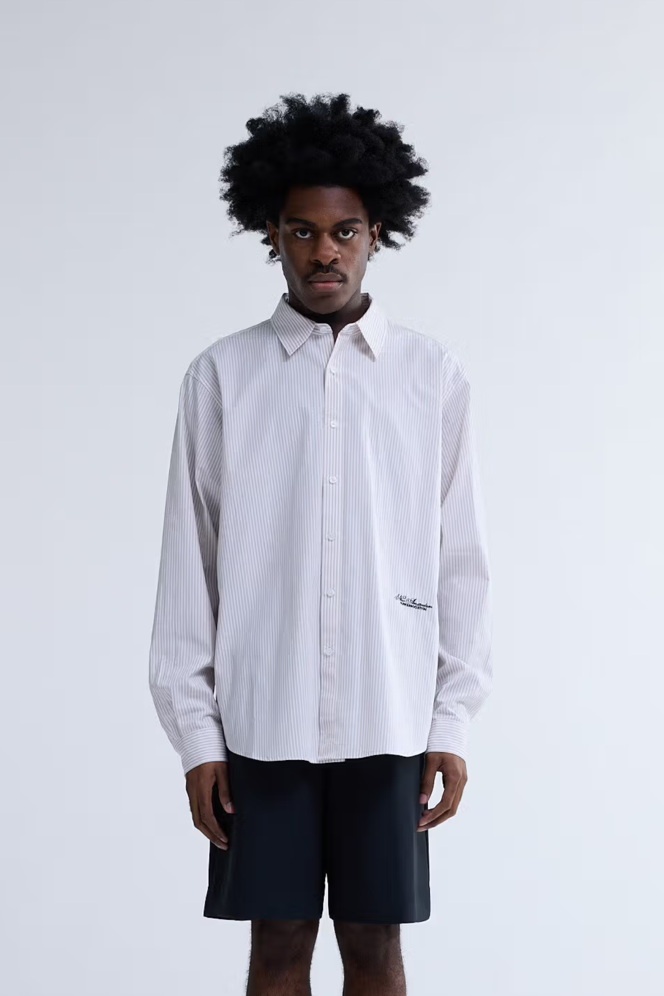 BEACH SHIRT - STRIPE BEIGE