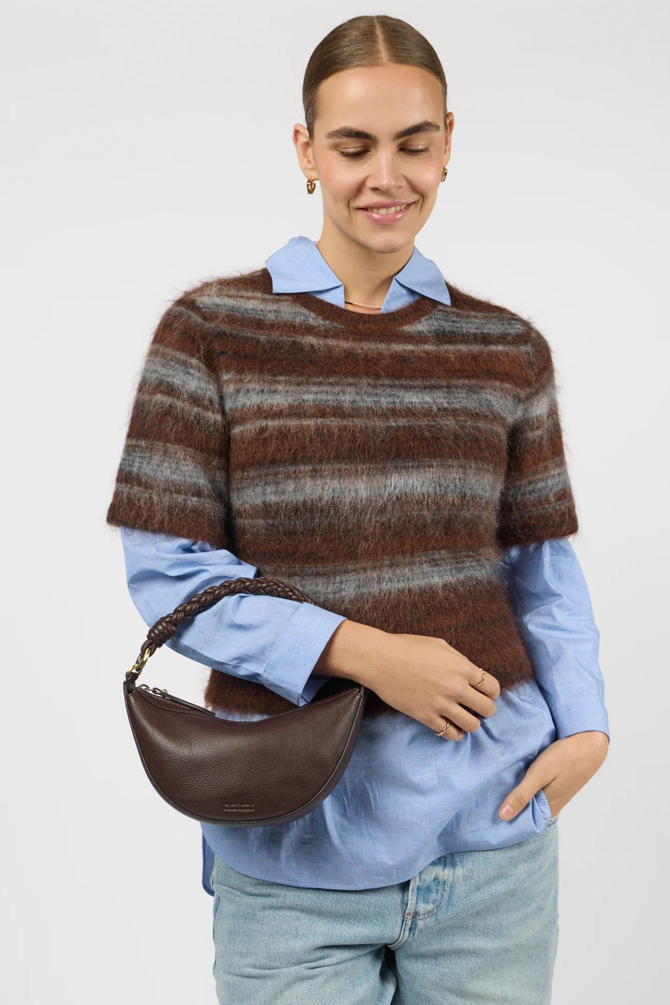 LEO MINI CHOCOLATE SOFT GRAIN LEATHER