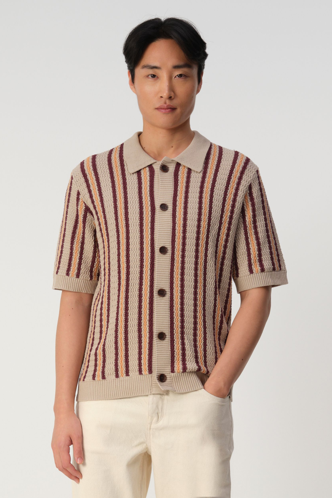 DAAN SHORT SLEEVES POLO - TAUPE