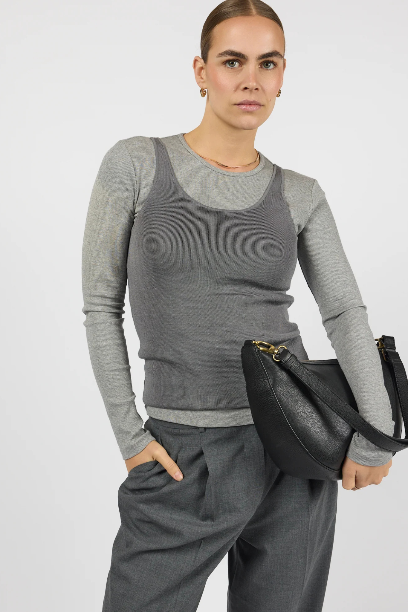 LEO MAXI - BLACK SOFT GRAIN LEATHER