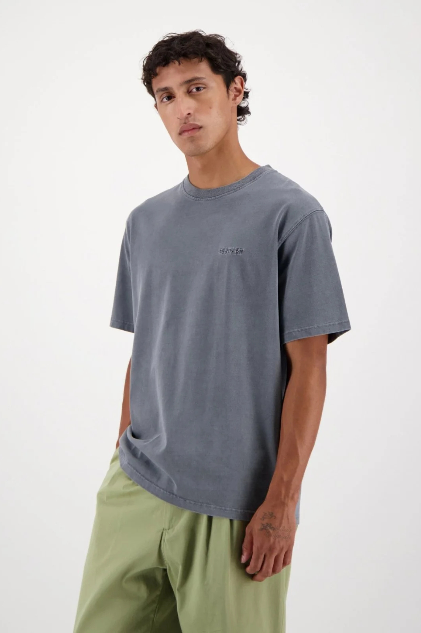 STONEWASHED T-SHIRT - WASHED BLACK