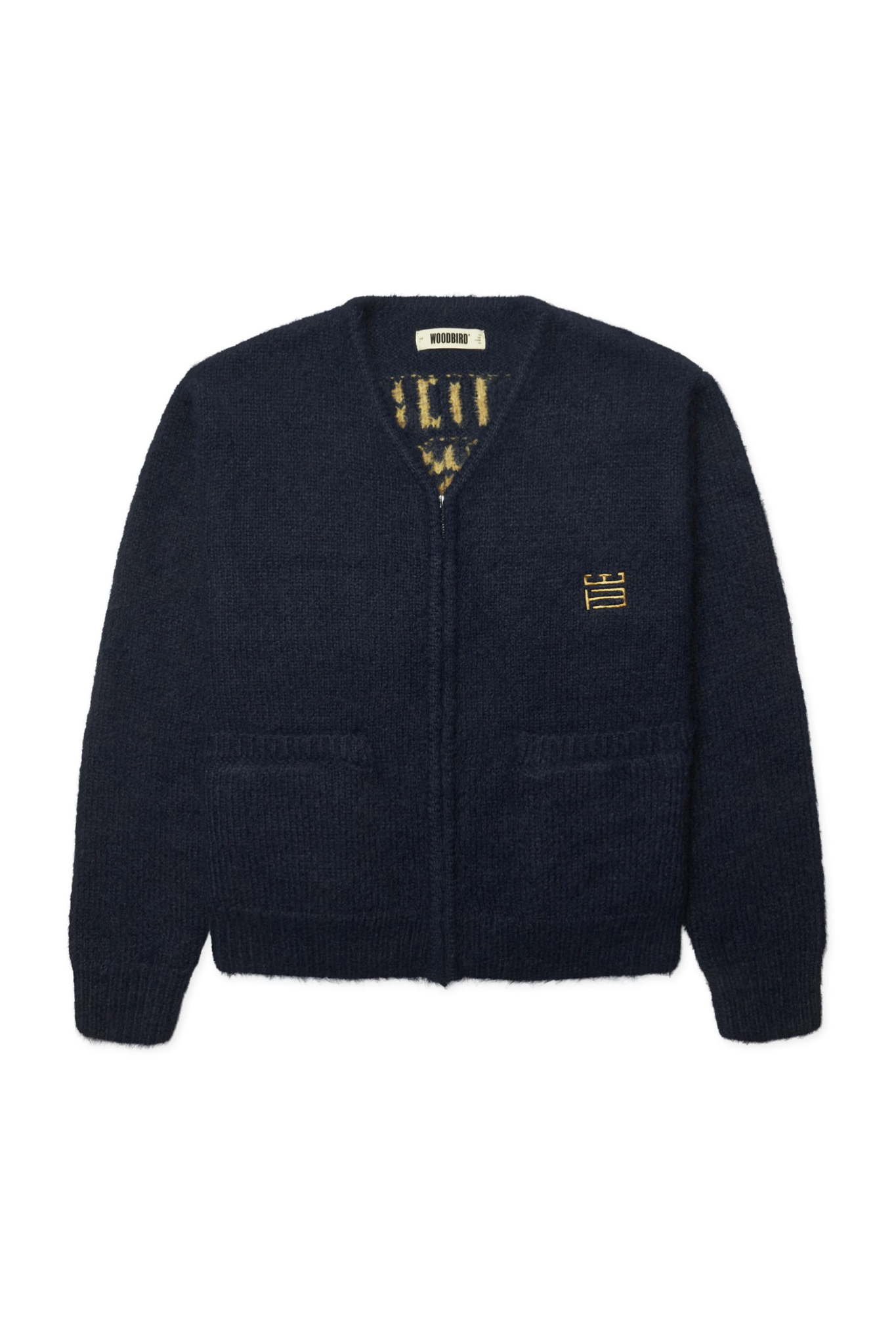 KOON ZIP TIGER CARDIGAN - NAVY