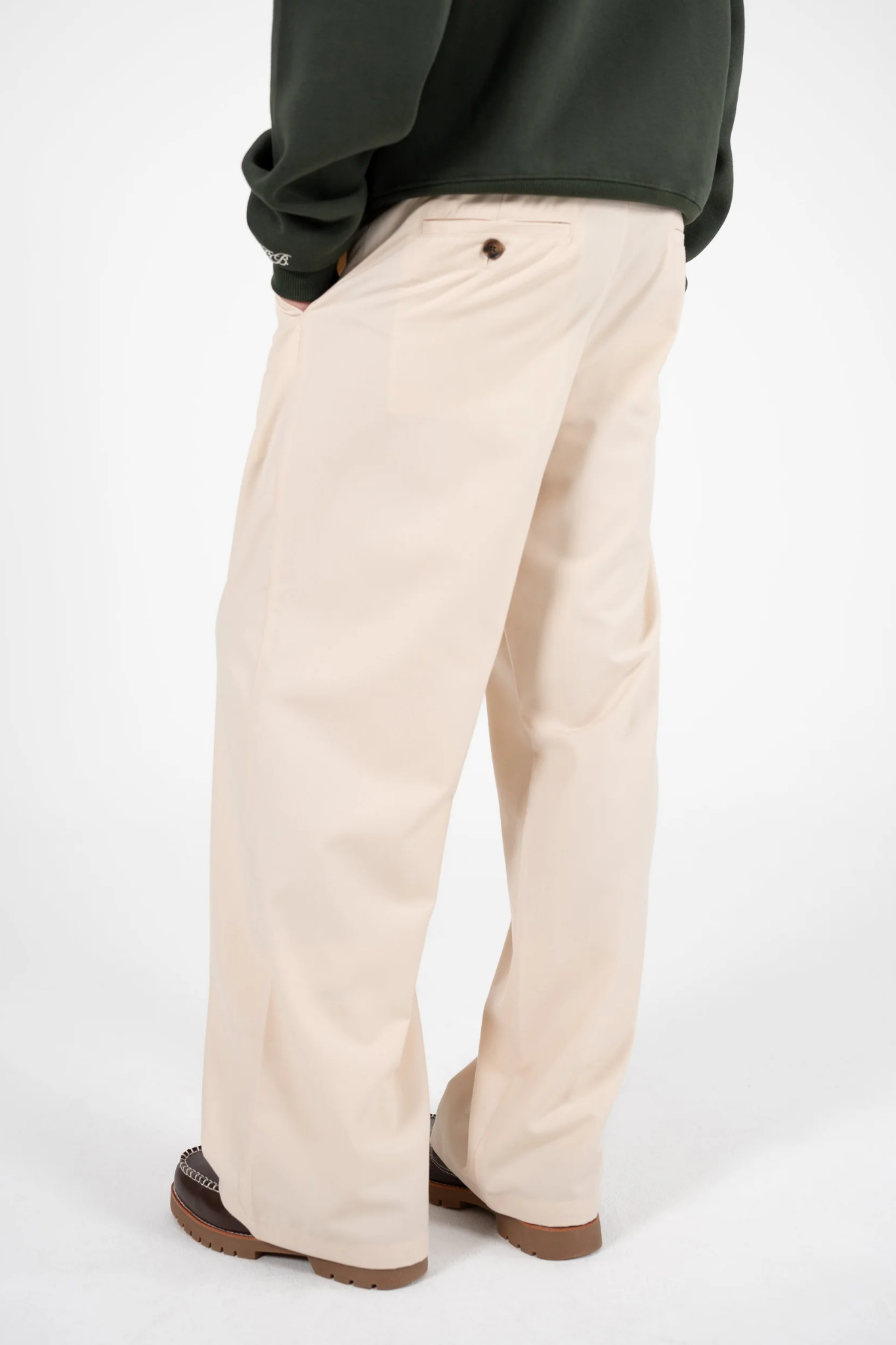 SOHO PLEATED PANTS - CREAM
