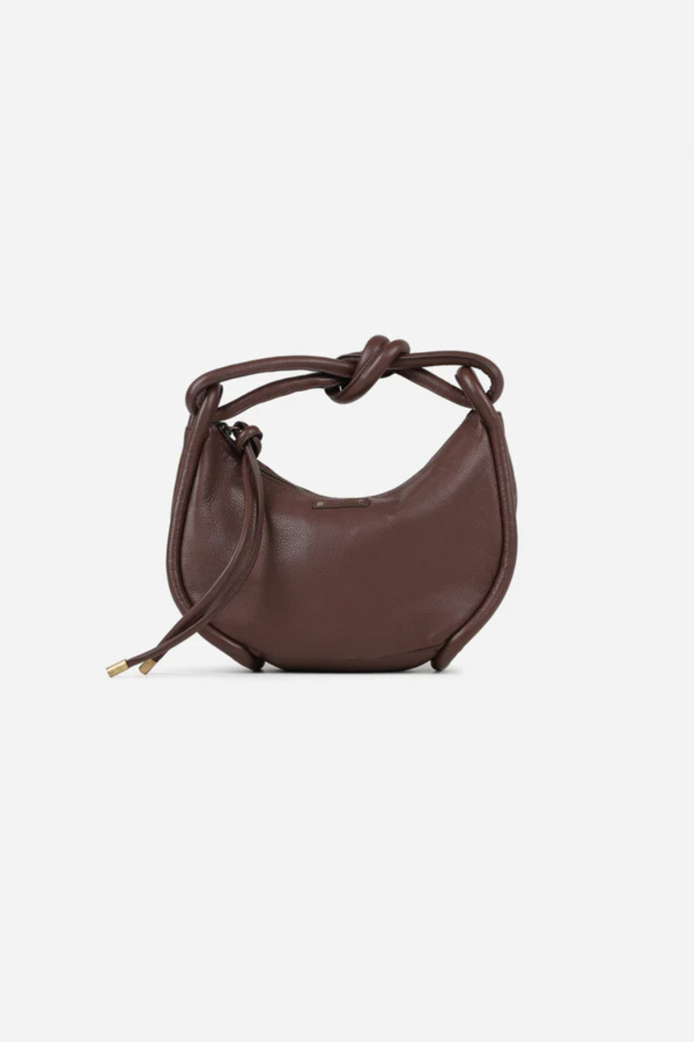MIAA GRAINY LEATHER BAG - CHOCOLATE