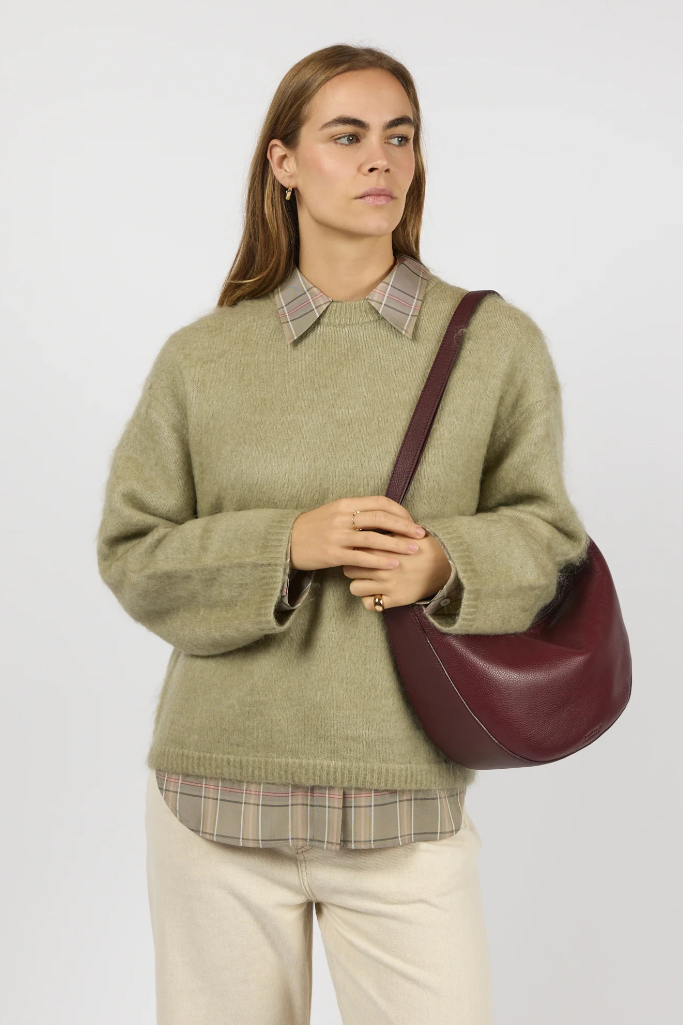 LEO MAXI - DARK CHERRY SOFT GRAIN