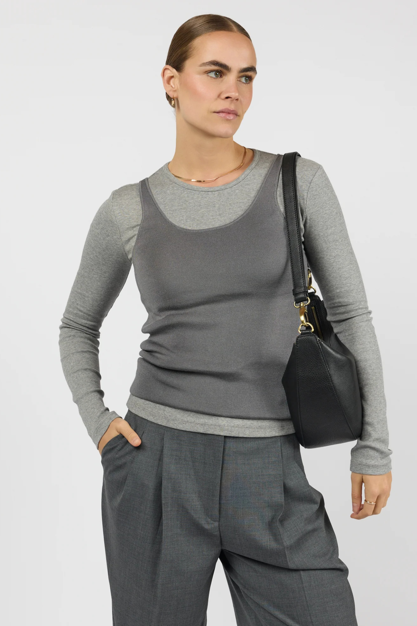 LEO MAXI - BLACK SOFT GRAIN LEATHER