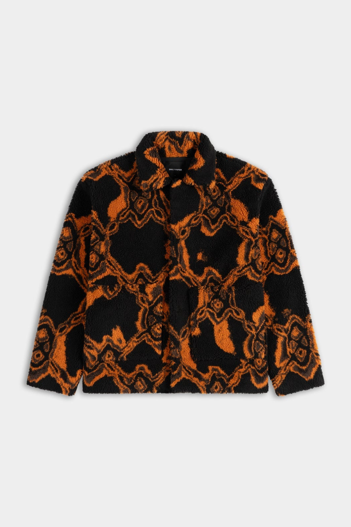 BURNED SHIELD FUR JACKET - BLACK