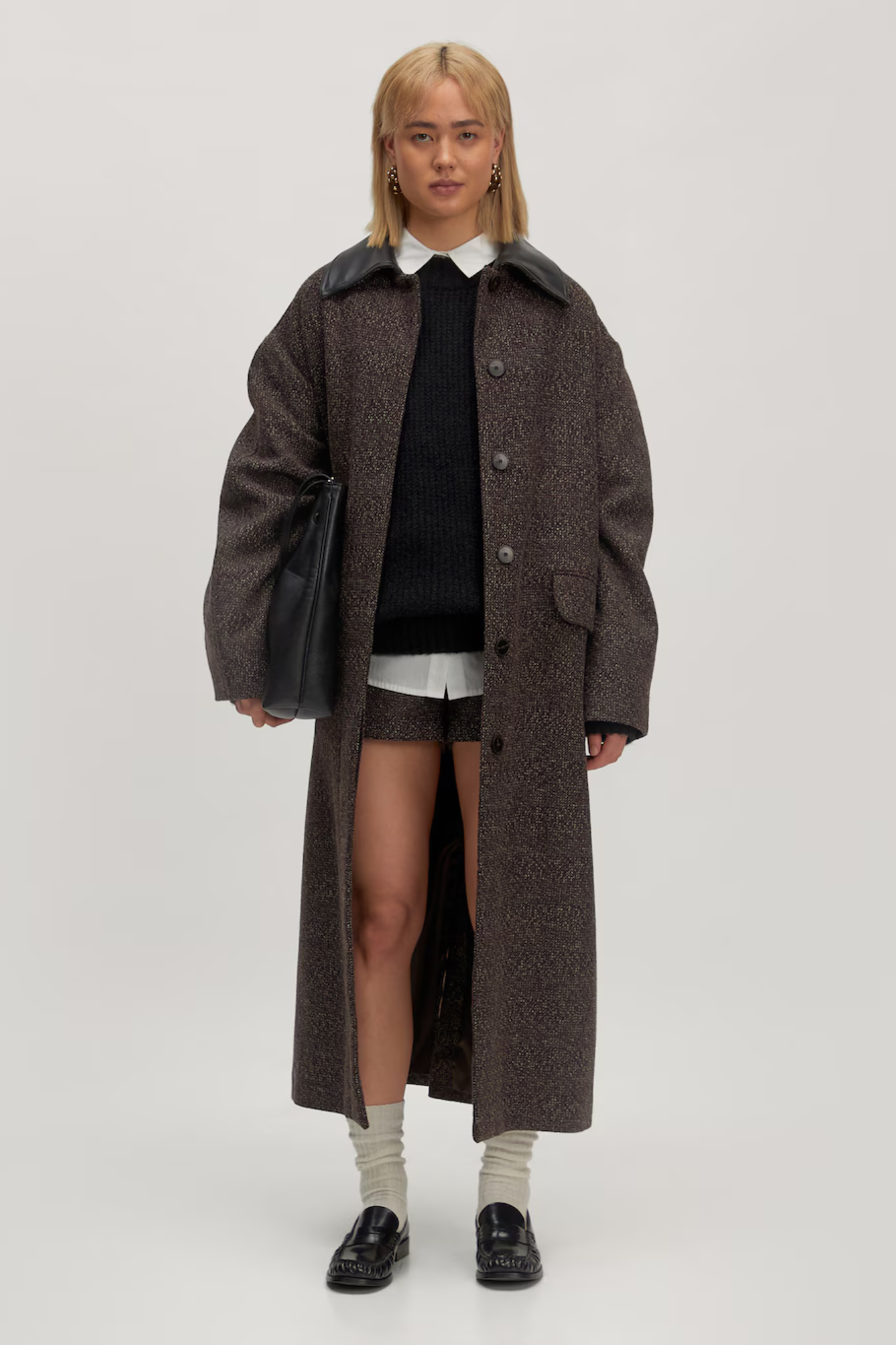 LEAH WOOL COAT - BROWN