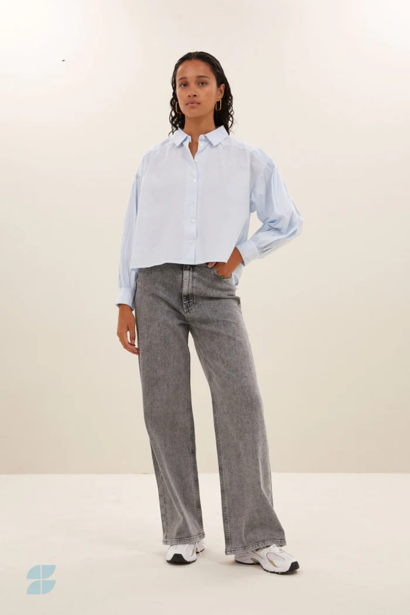 LINA PANTS - GREY DENIM