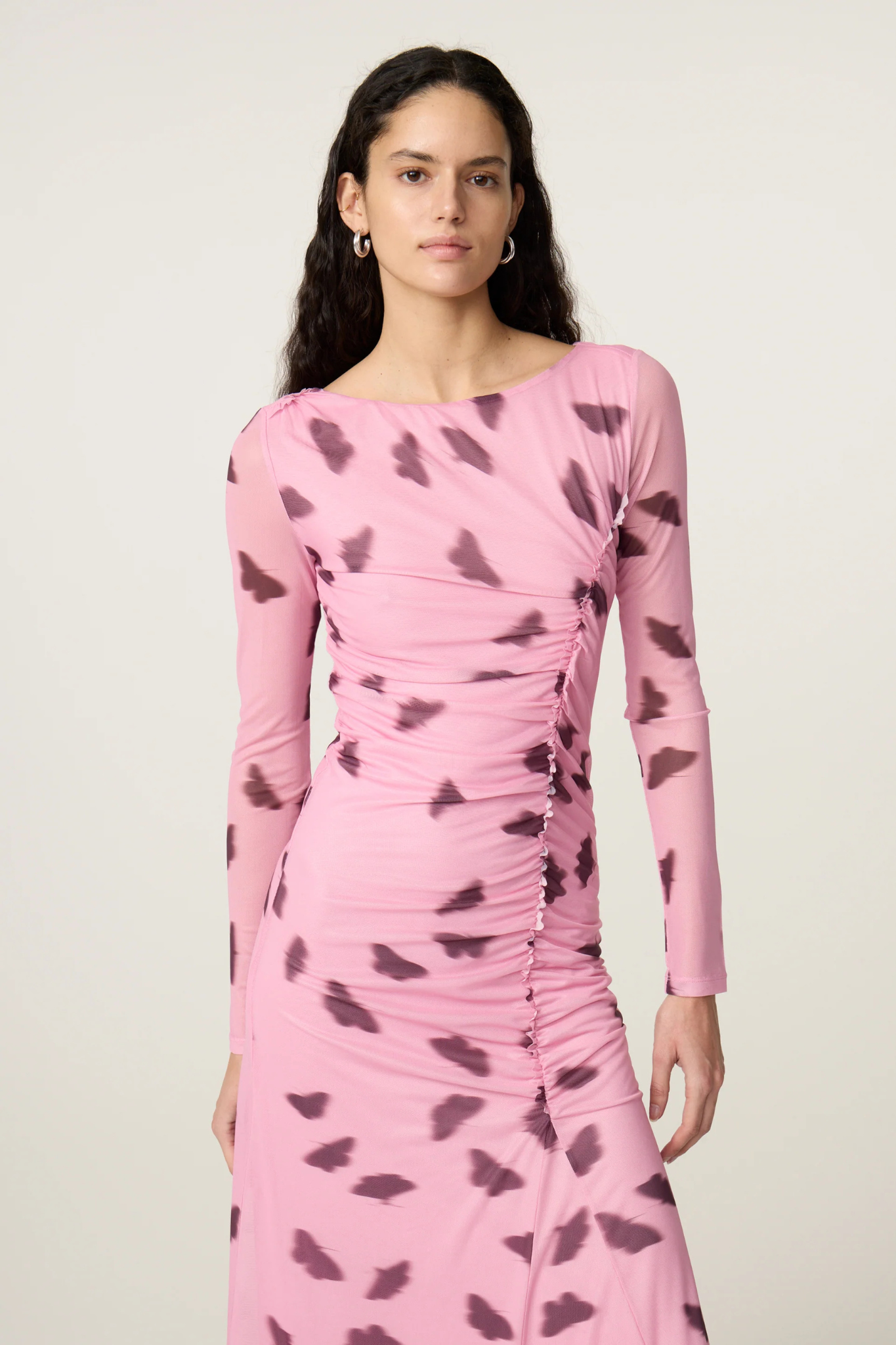 LILEA DRESS - PINK BROWN