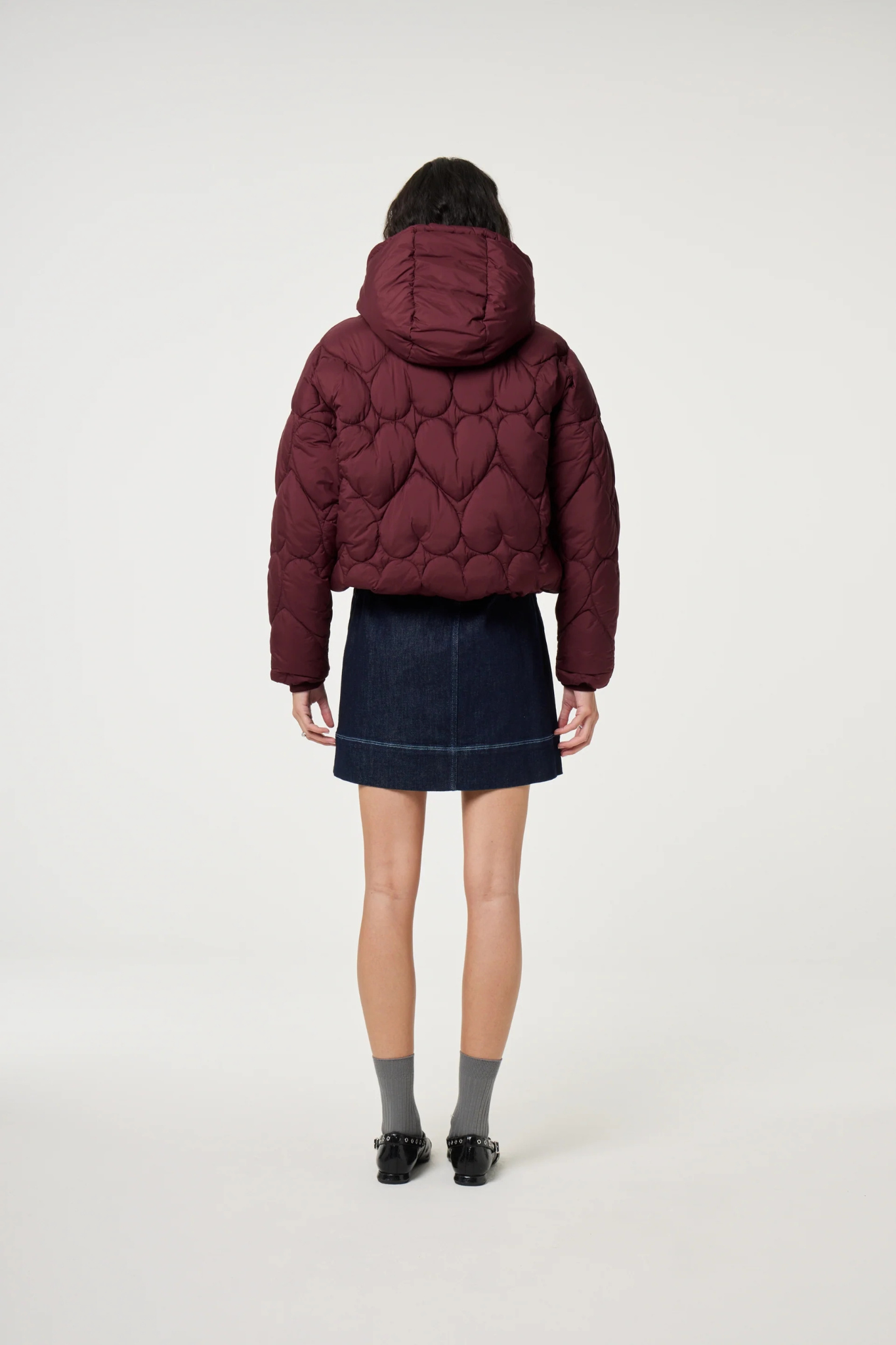 PRISCA PUFFER SWEATER- DEEP BURGUNDY