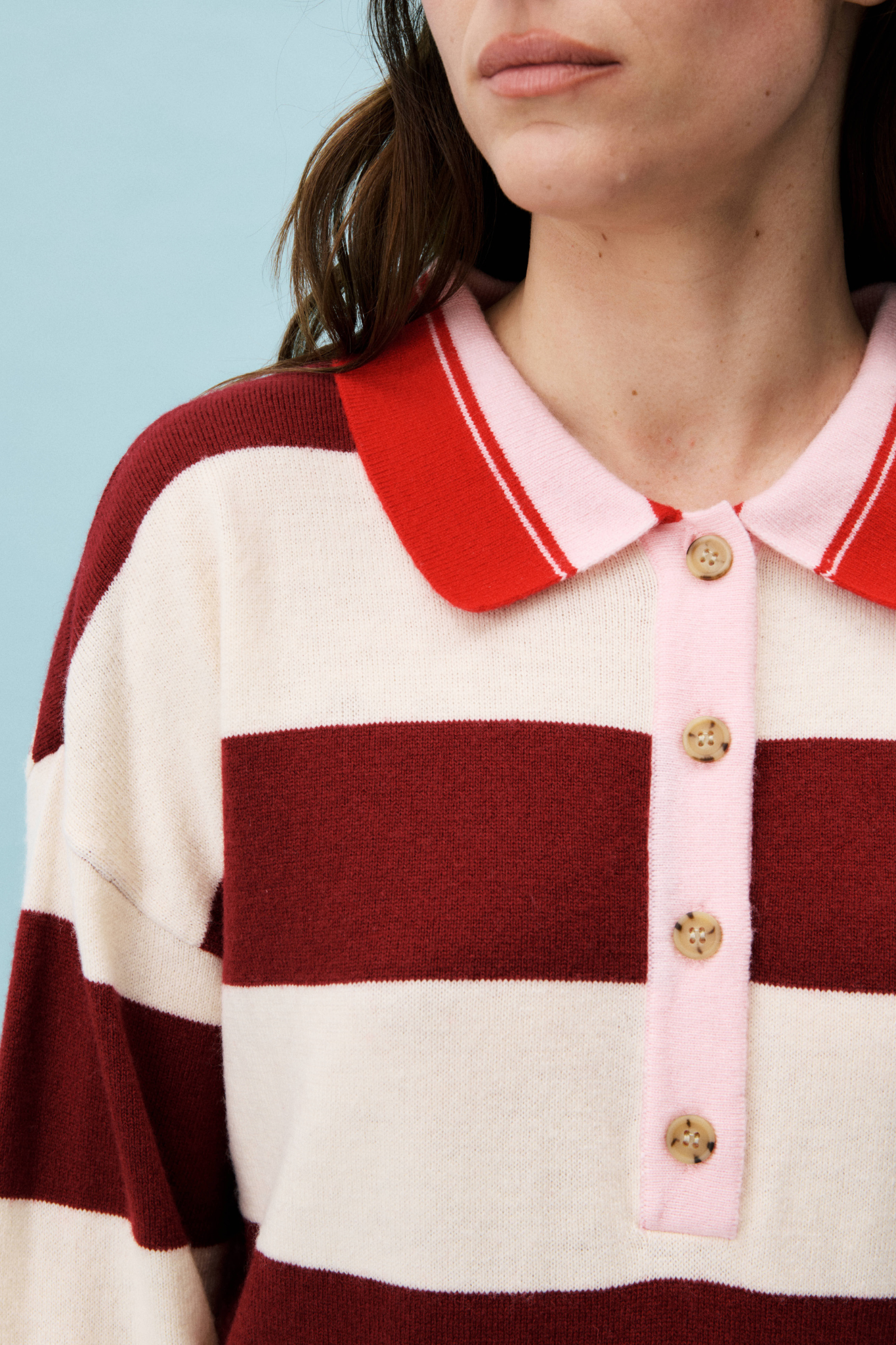 AMBROISIE PULLOVER - BORDEAUX