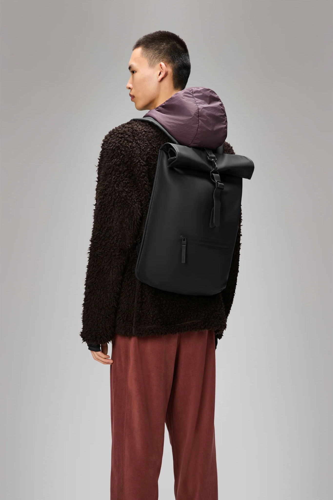 ROLLTOP W3 BACKPACK - BLACK GRAIN