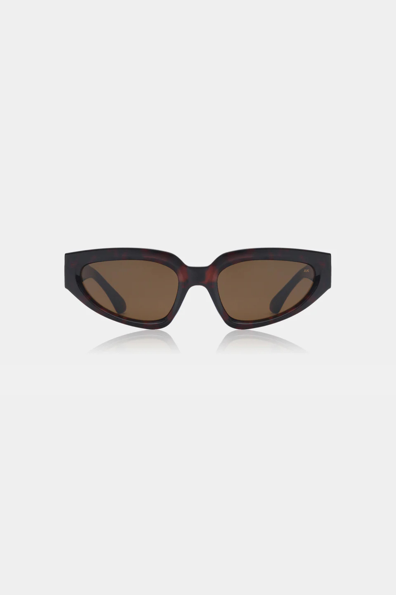 A. Kjaerbede ella sunglasses in demi tortoise. Front view
