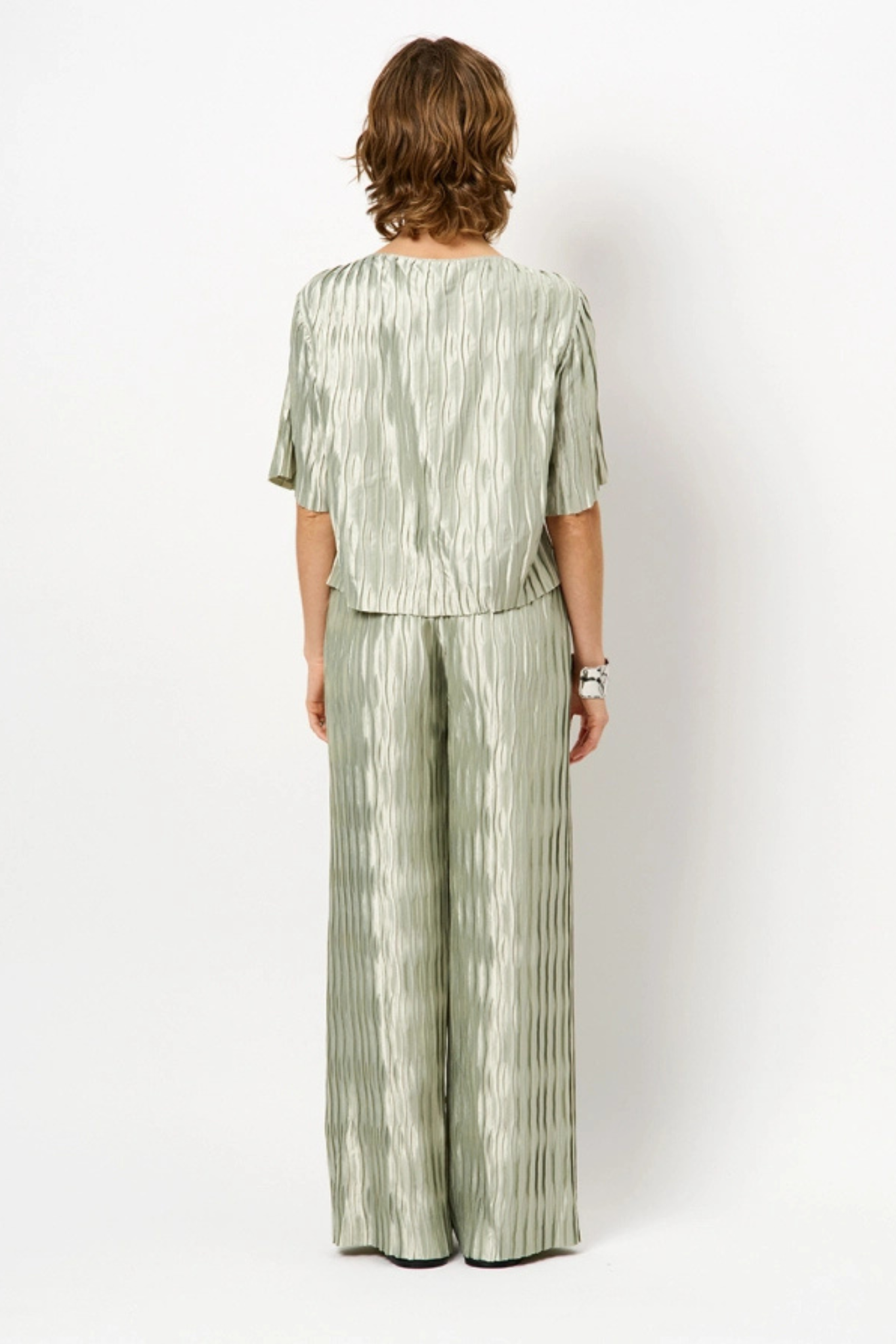 LELIA PLISSÉ TOP - SOFT PISTACHIO