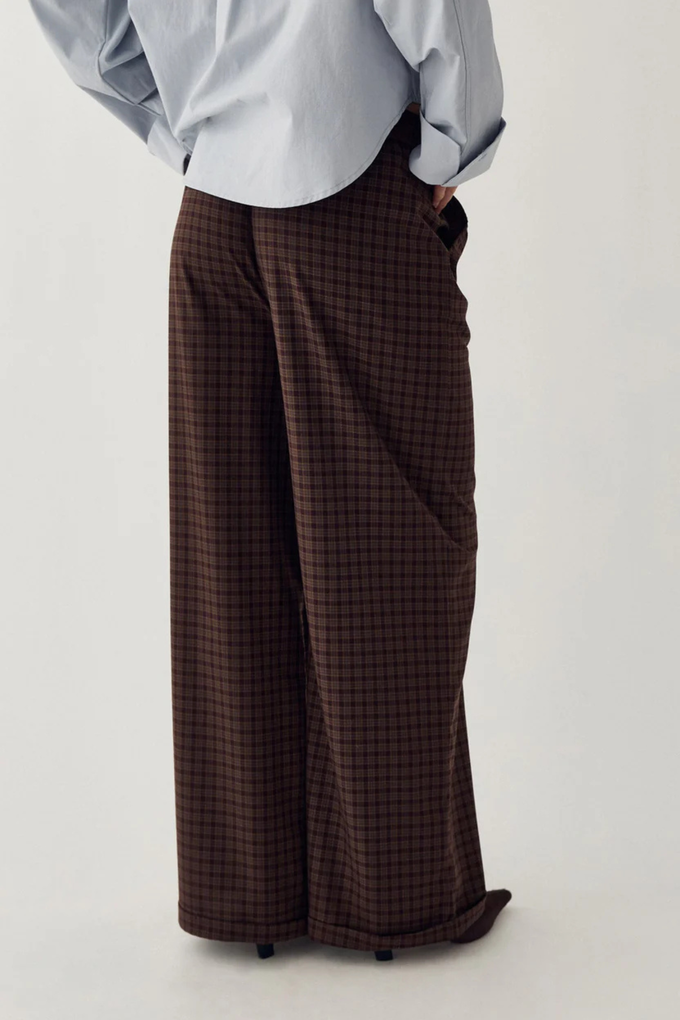 MAHA MW PANTS - DEVANA BROWN CHECK
