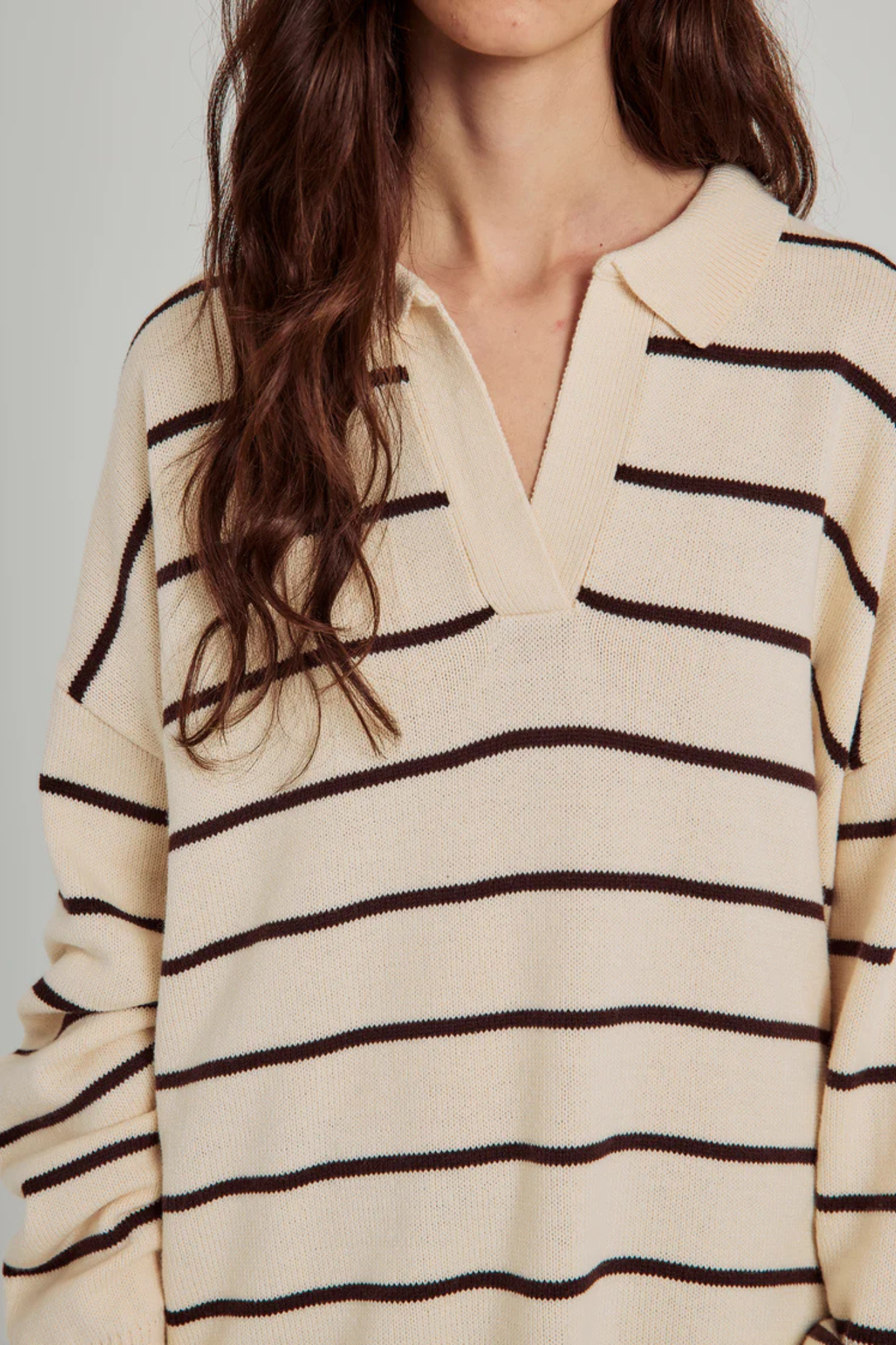 CANTO KNIT TOP - BROWN STRIPE