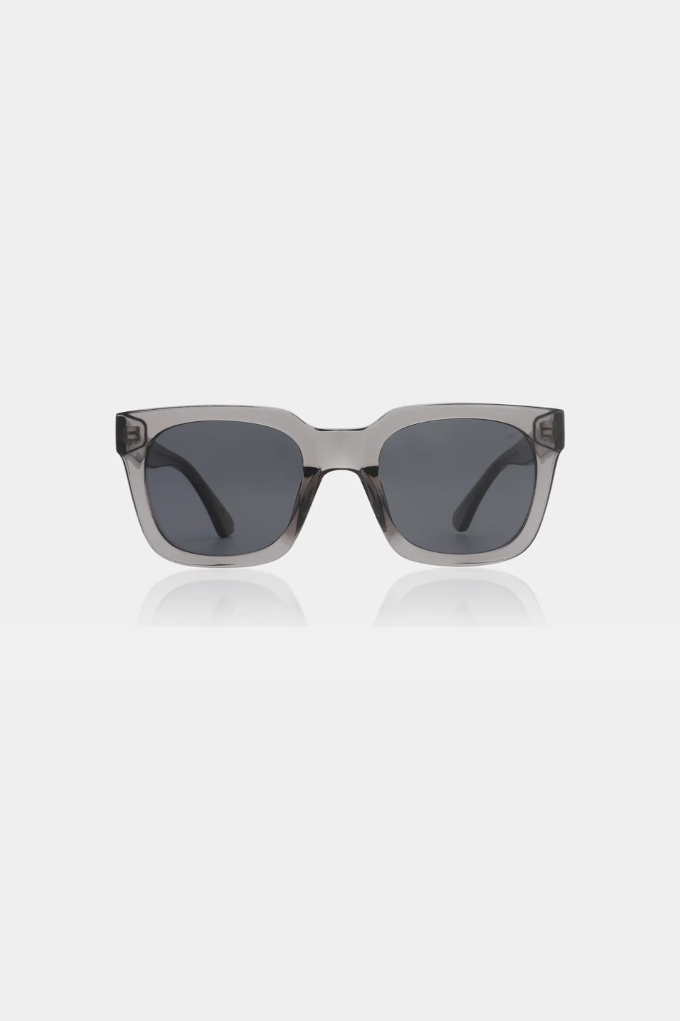A. Kjaerbede nancy sunglasses in grey transparent. Front view