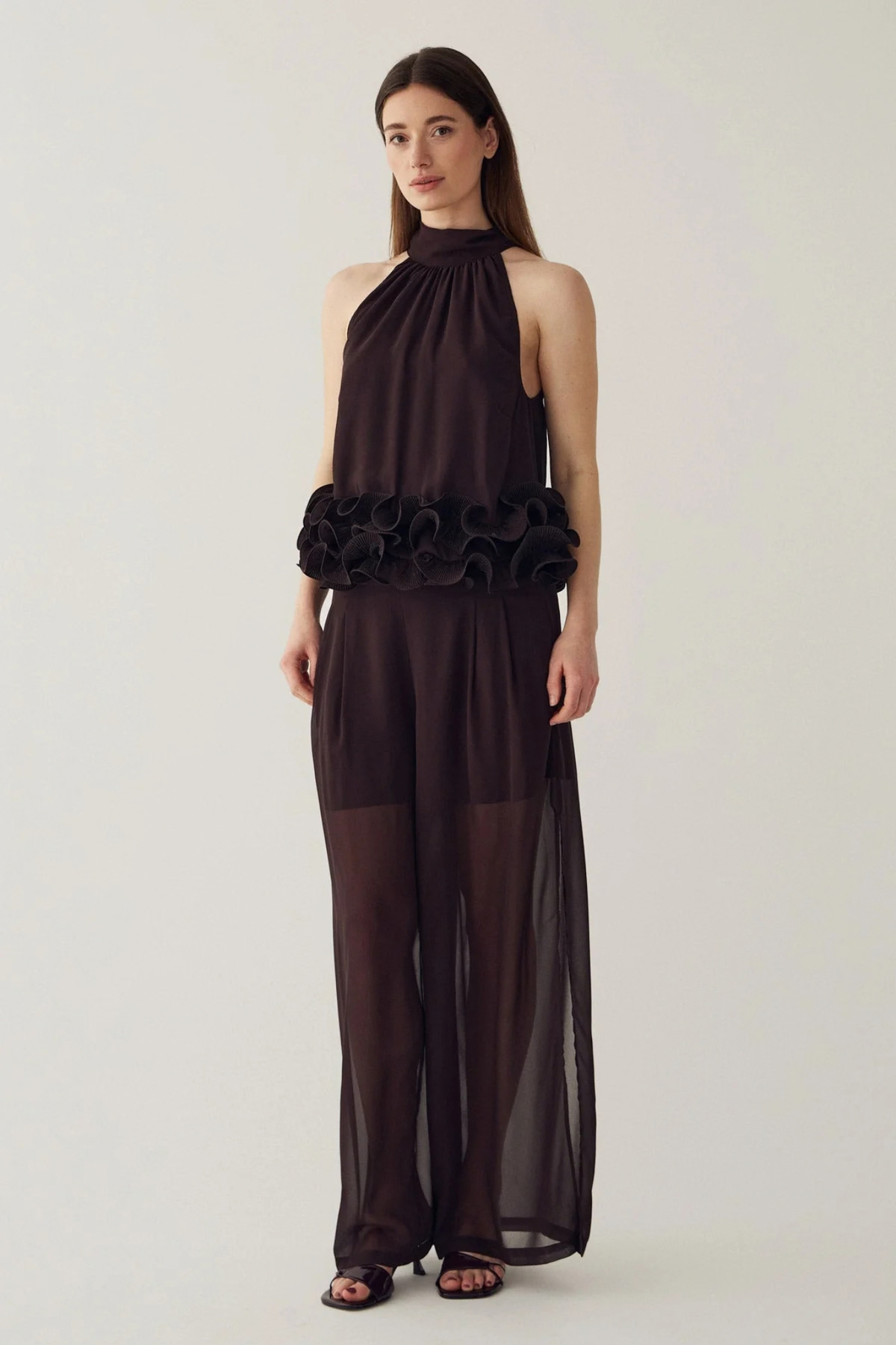 MARJOLAINE BLOUSE - CHOCOLATE
