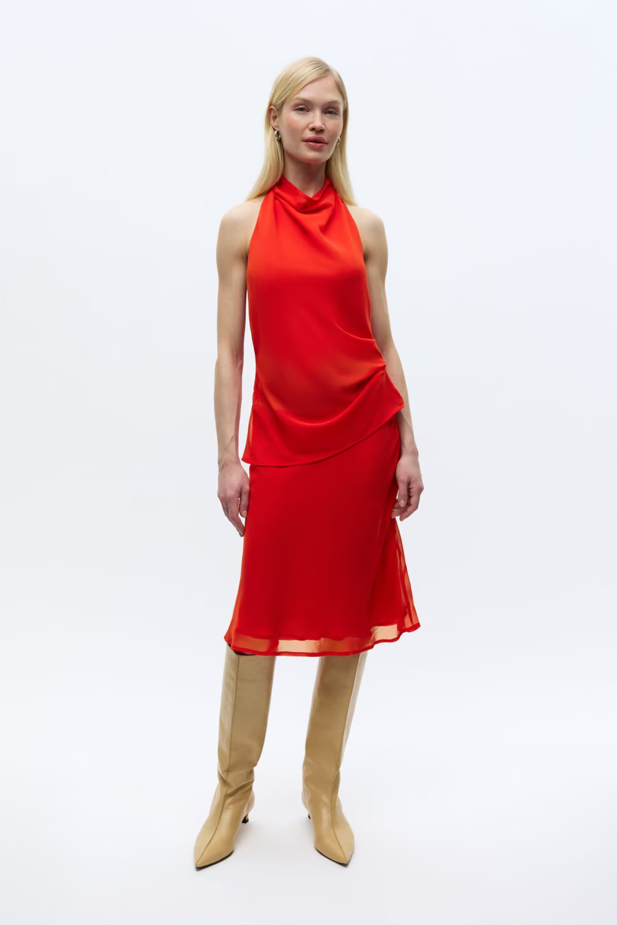 YARSI SKIRT AOP - FIERY RED