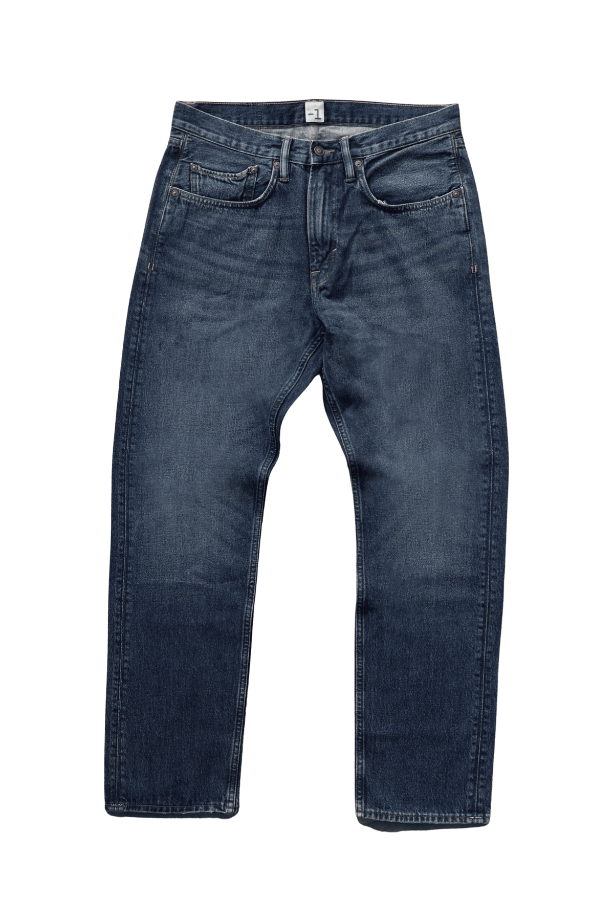 WORN IN REGULAR LEG JEANS - DEEP BLUE DENIM