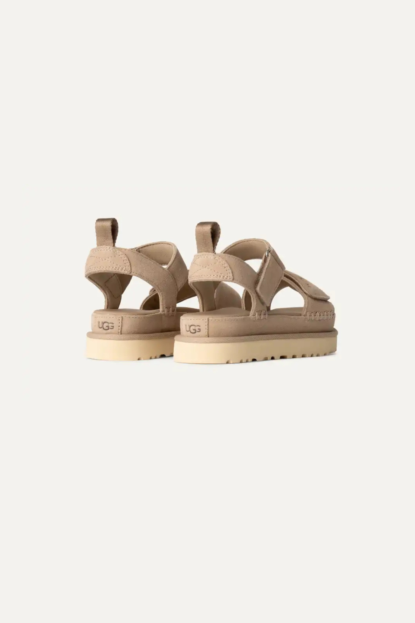 UGG women goldenstar in sand. Back view