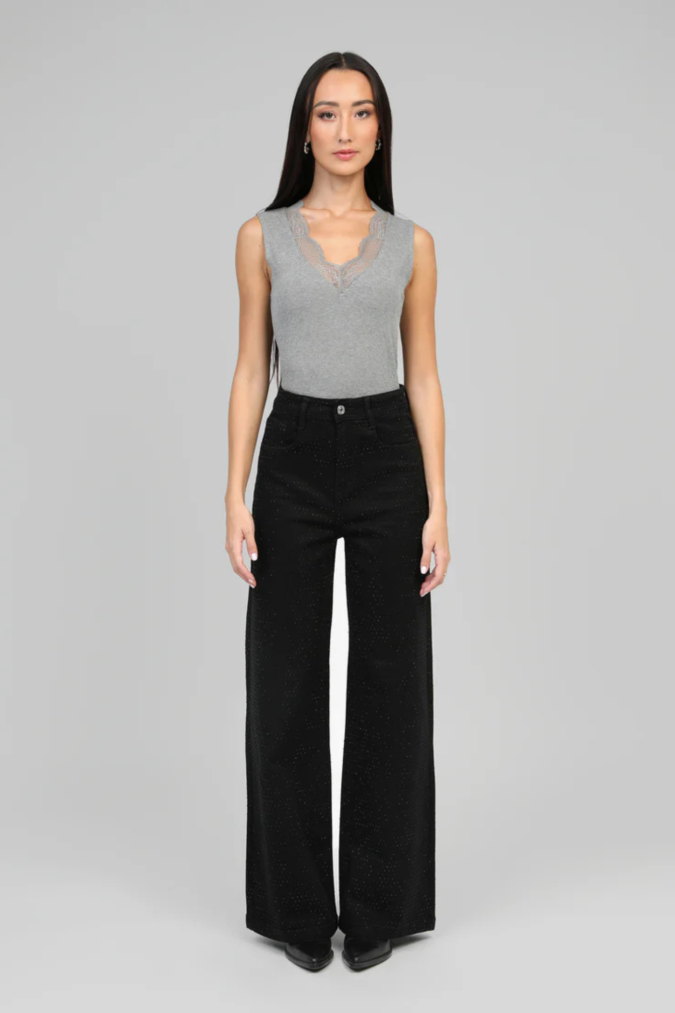 PAILLETTES JEANS - BLACK