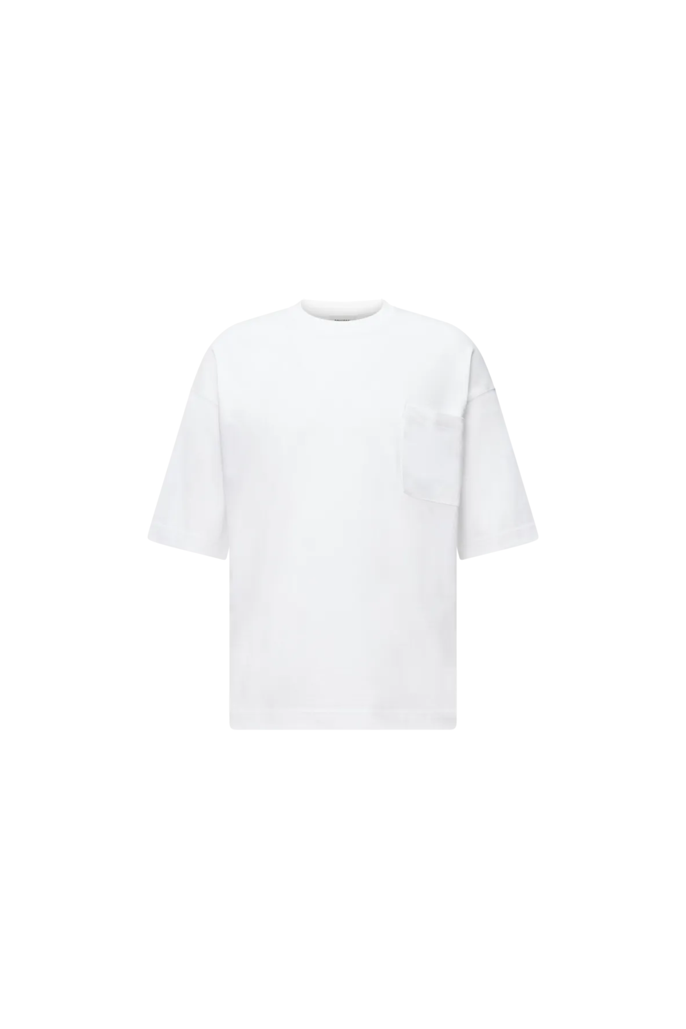Drykorn mategon t-shirt in white. Front flatlay view