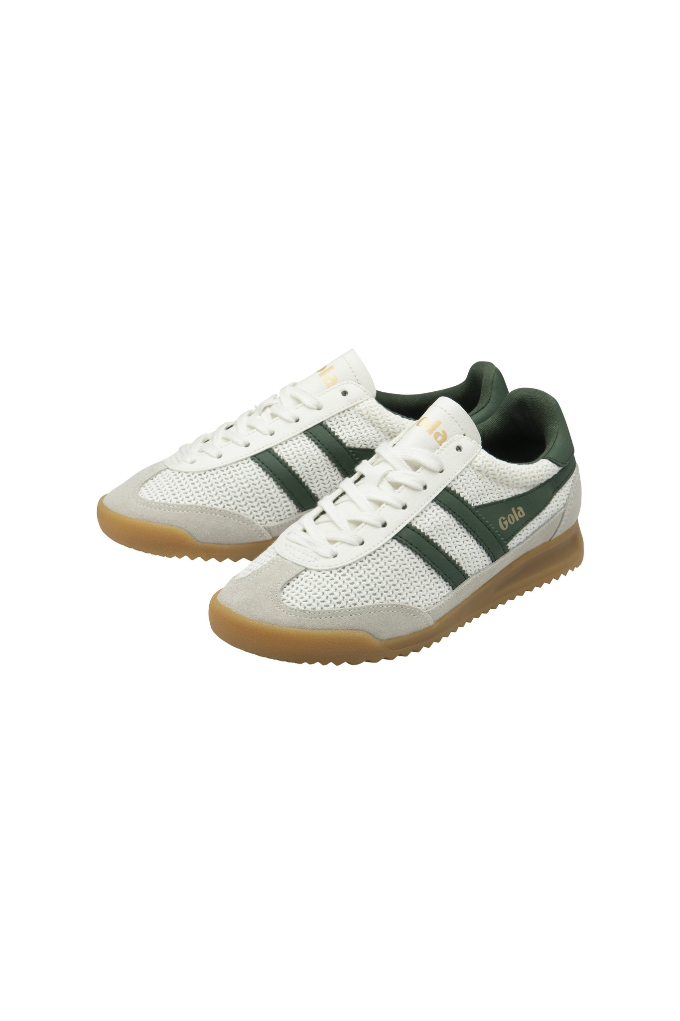 GOLA TORNADO ZEPHYR SNEAKERS WOMEN - OFF WHITE/EVERGREEN. Side view