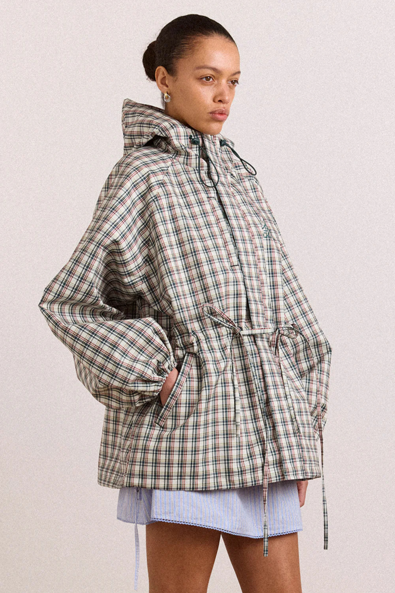 LIU RAINCOAT - ELDERBERRY CHECK