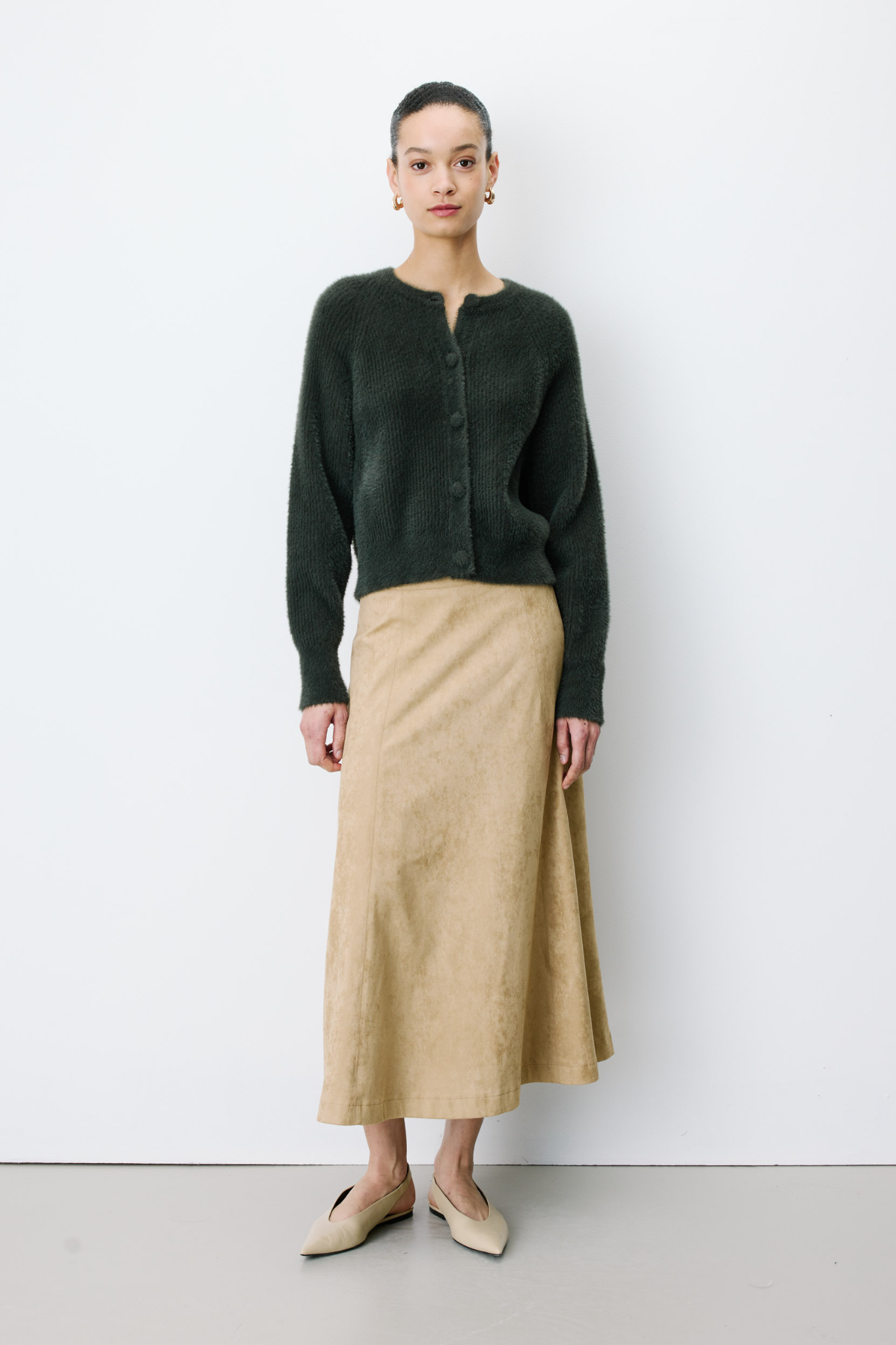 ALERON CARDIGAN - KHAKI
