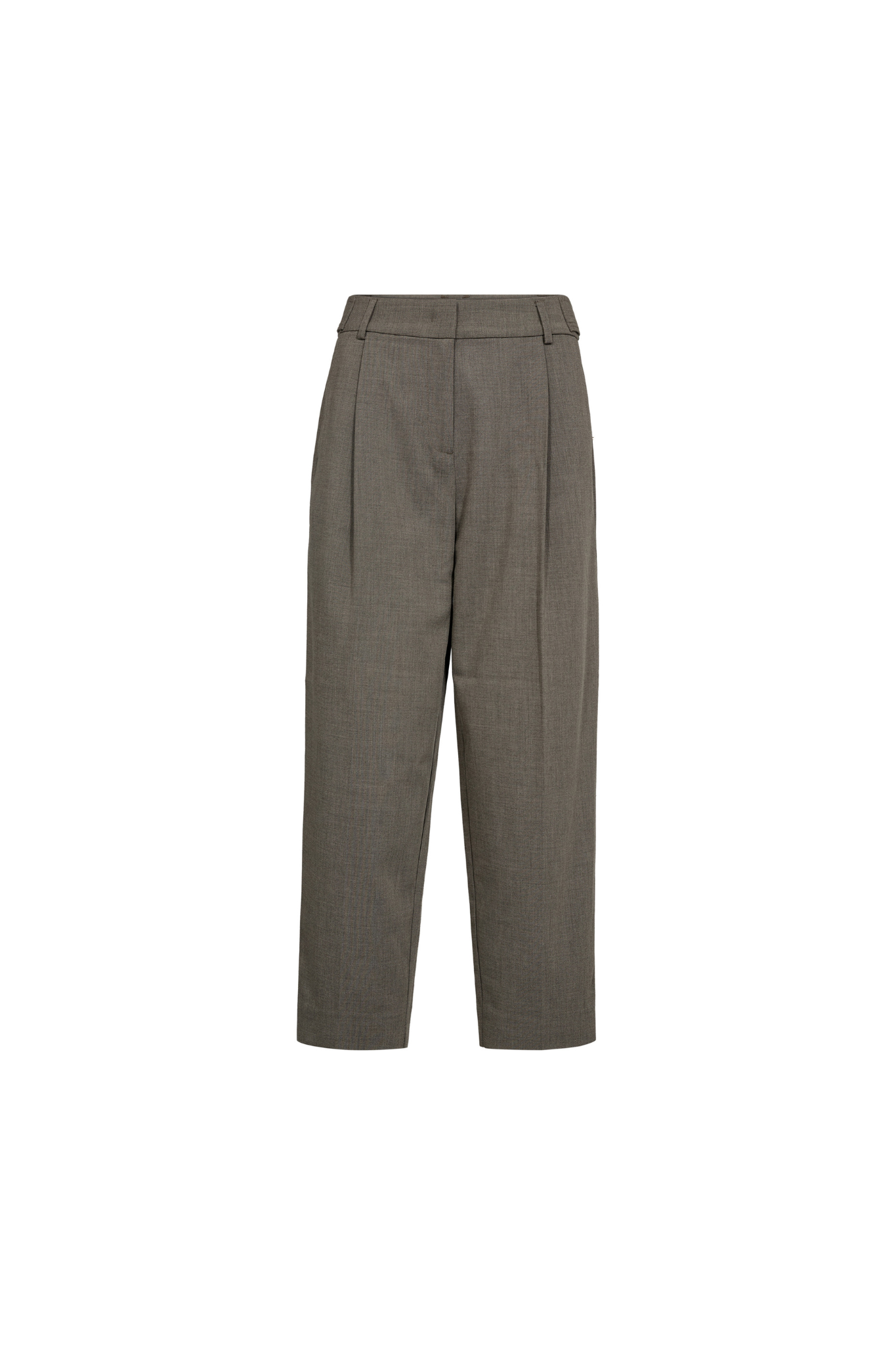 NICOLE CROP PANTS - BEIGE MELANGE