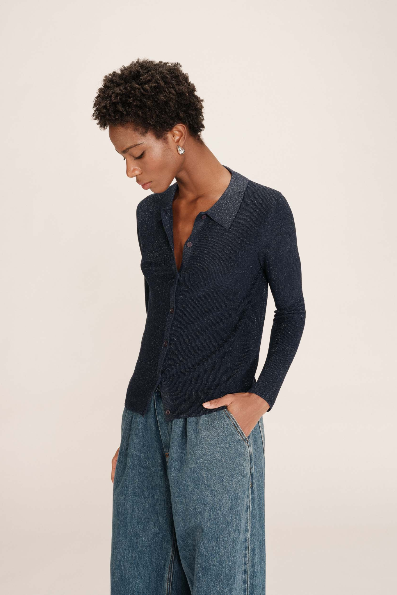 TELLER CARDIGAN - MARINE