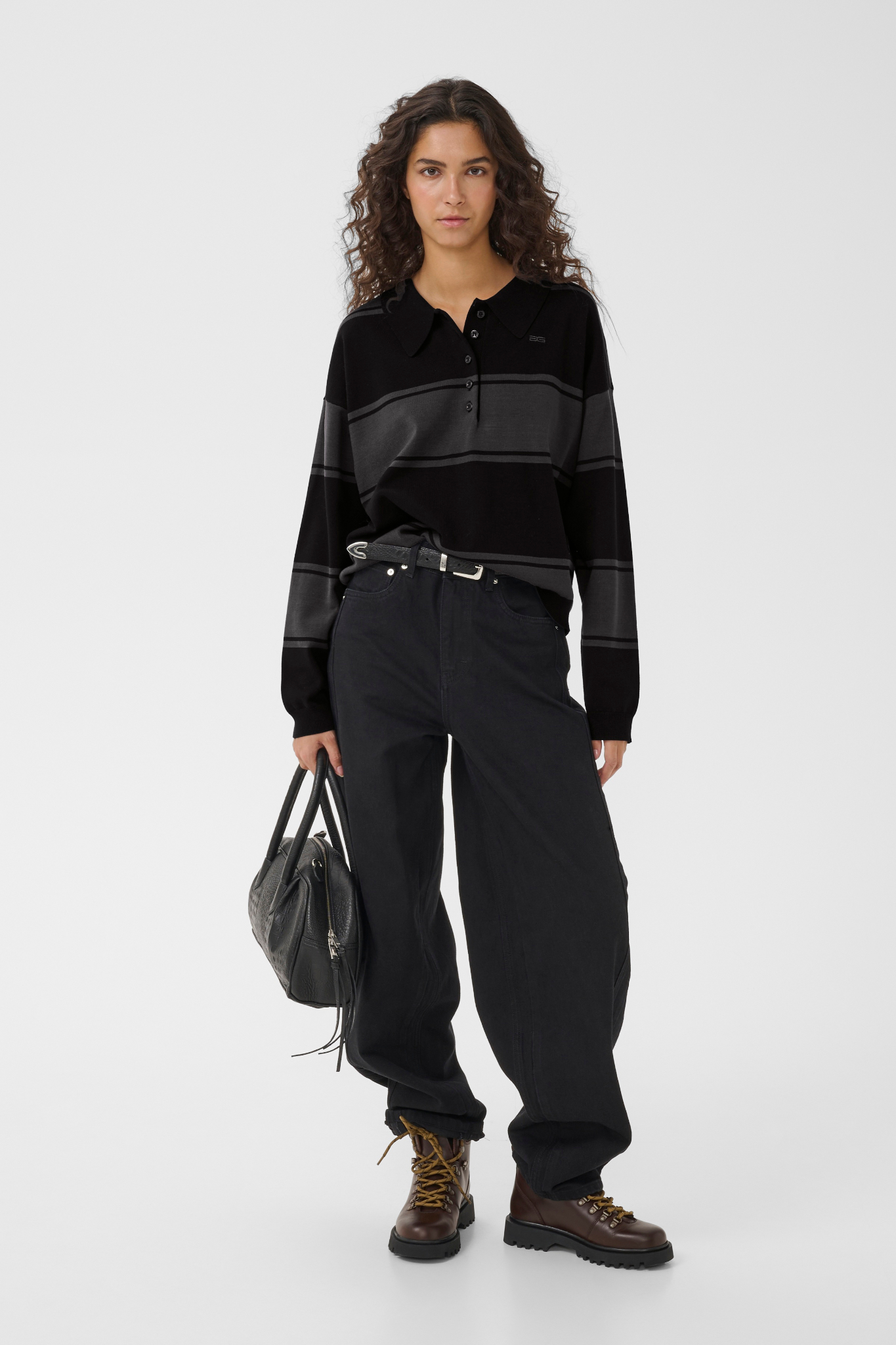MAWI HW BALLON JEANS - BLACK WASHED