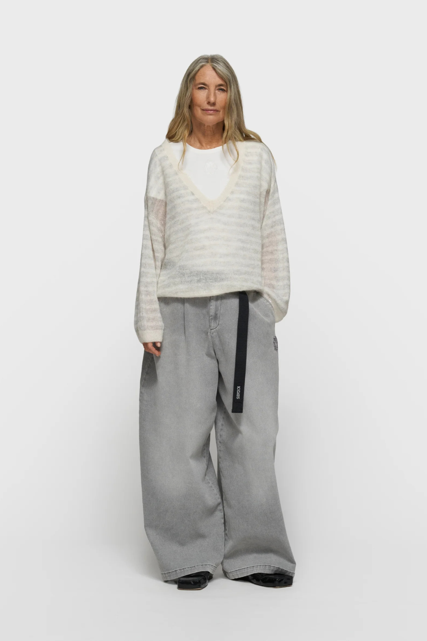 WIDE PANTS JOG - GREY WASH