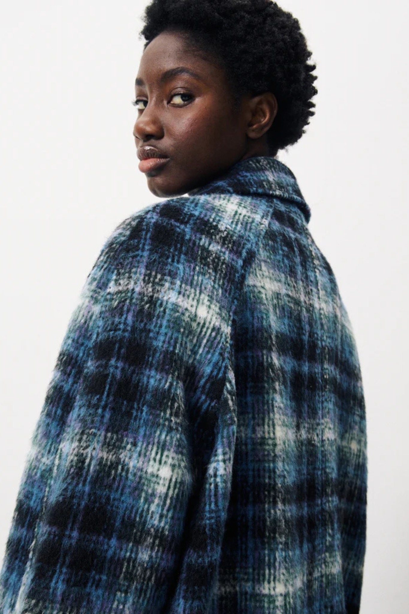 DELPHINA COAT - BLUE PETROL