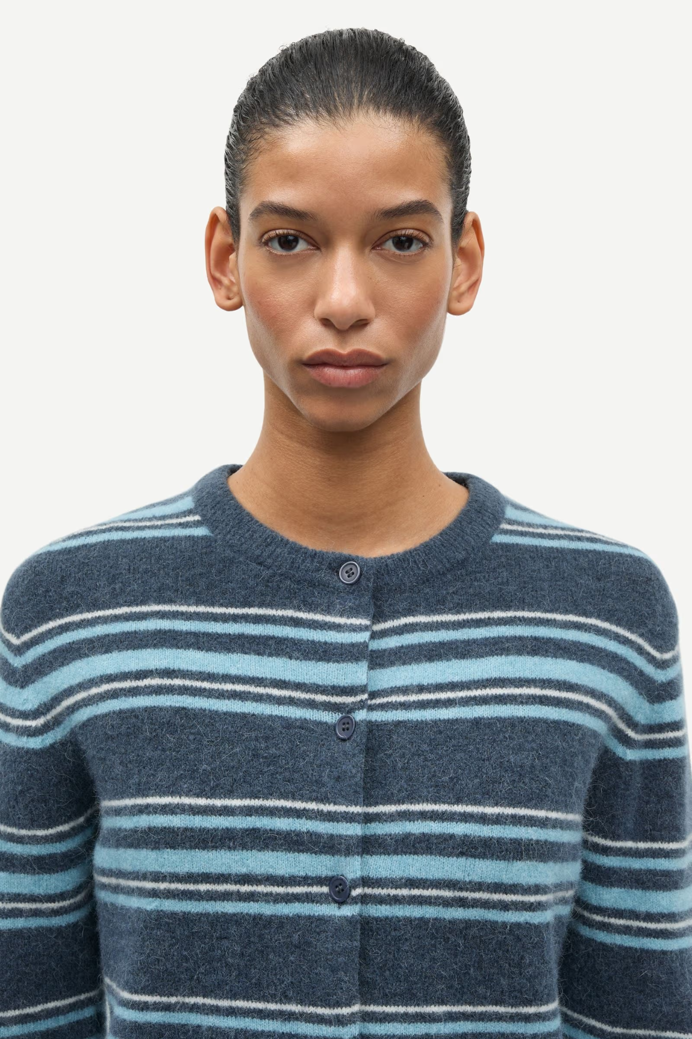 NOR SHORT CARDIGAN - OMBRE BLUE