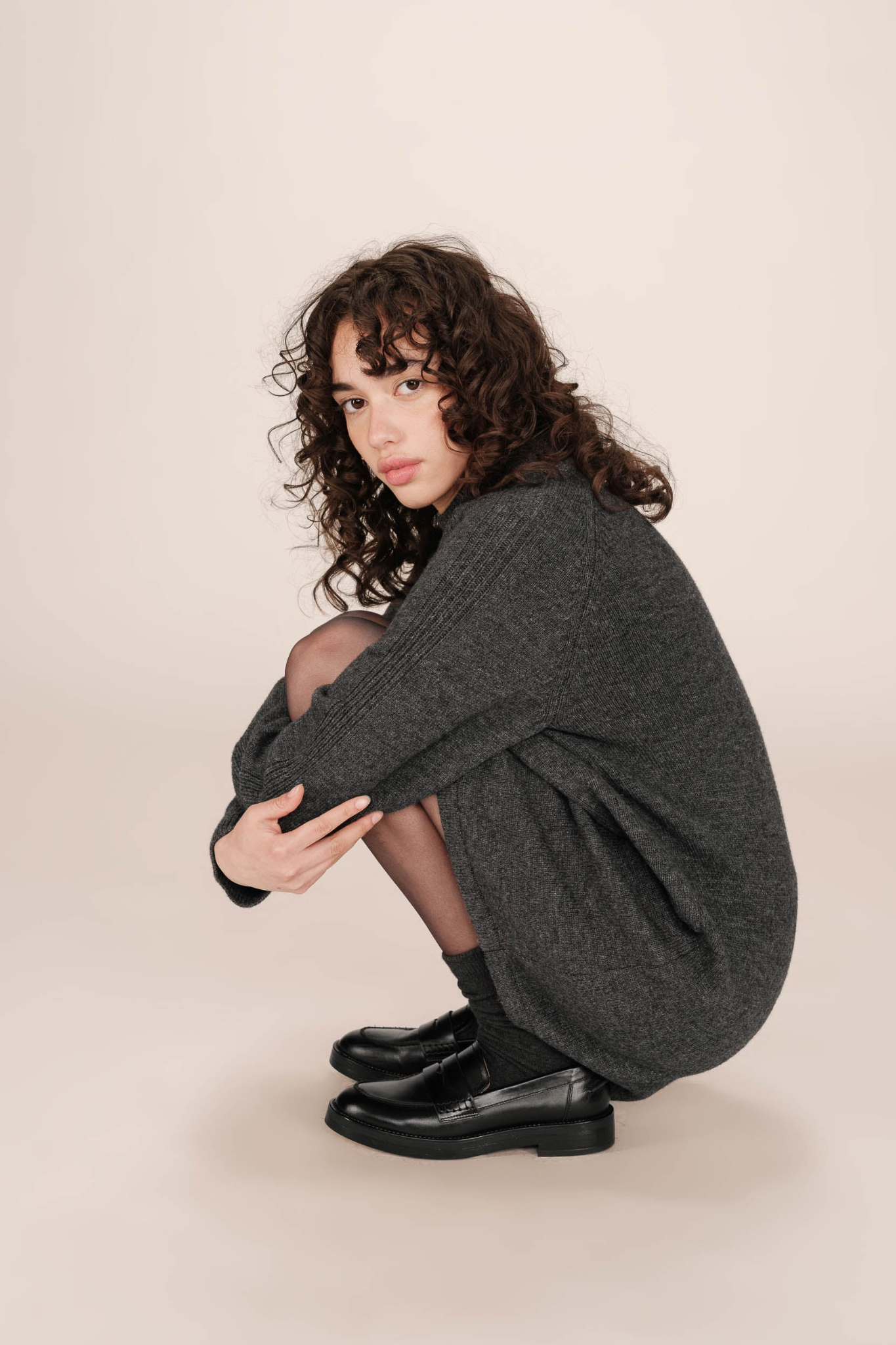 SANDRINE DRESS - ANTHRACITE