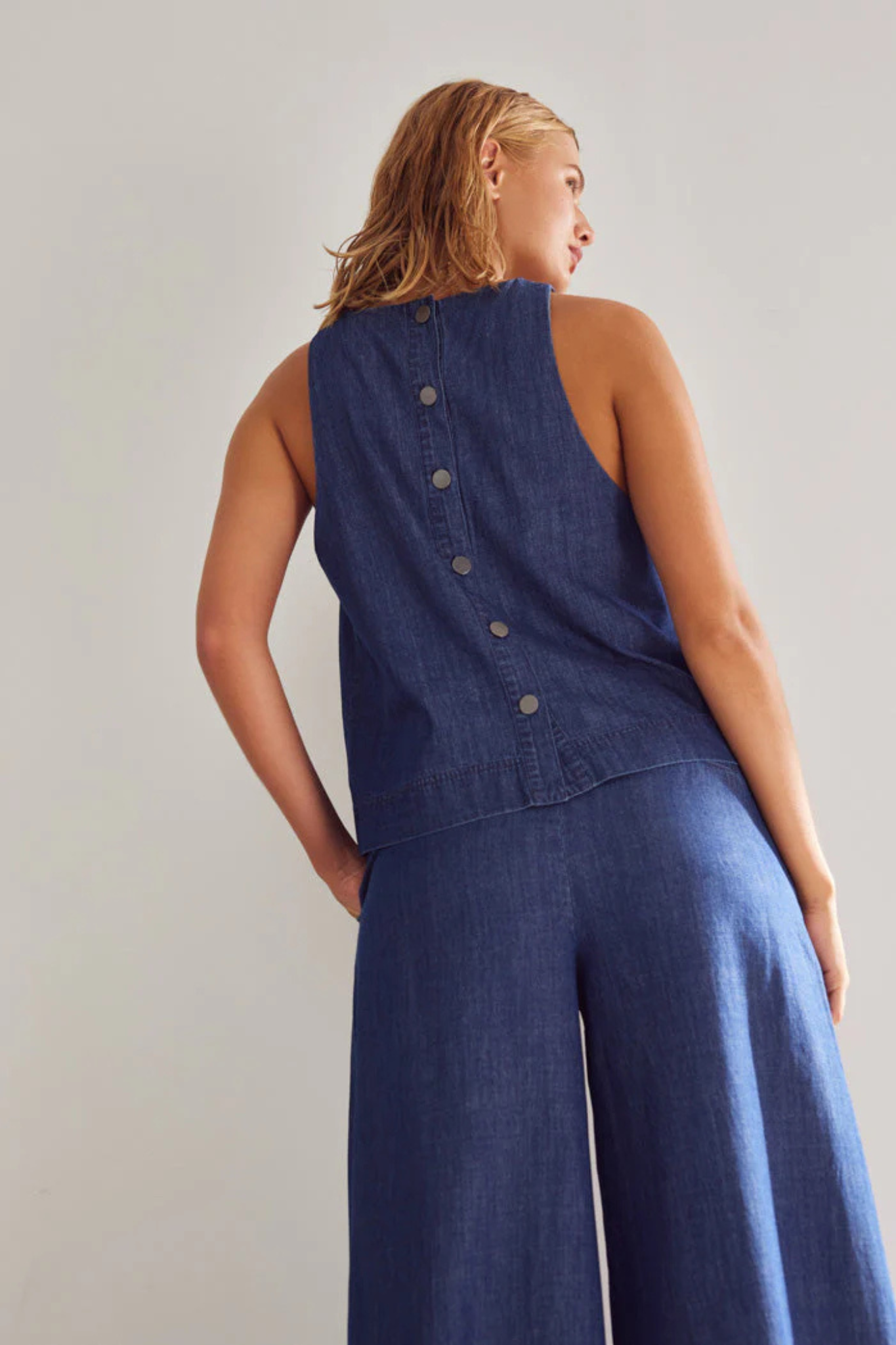 KAZIA PANTS - MEDIUM BLUE WASH