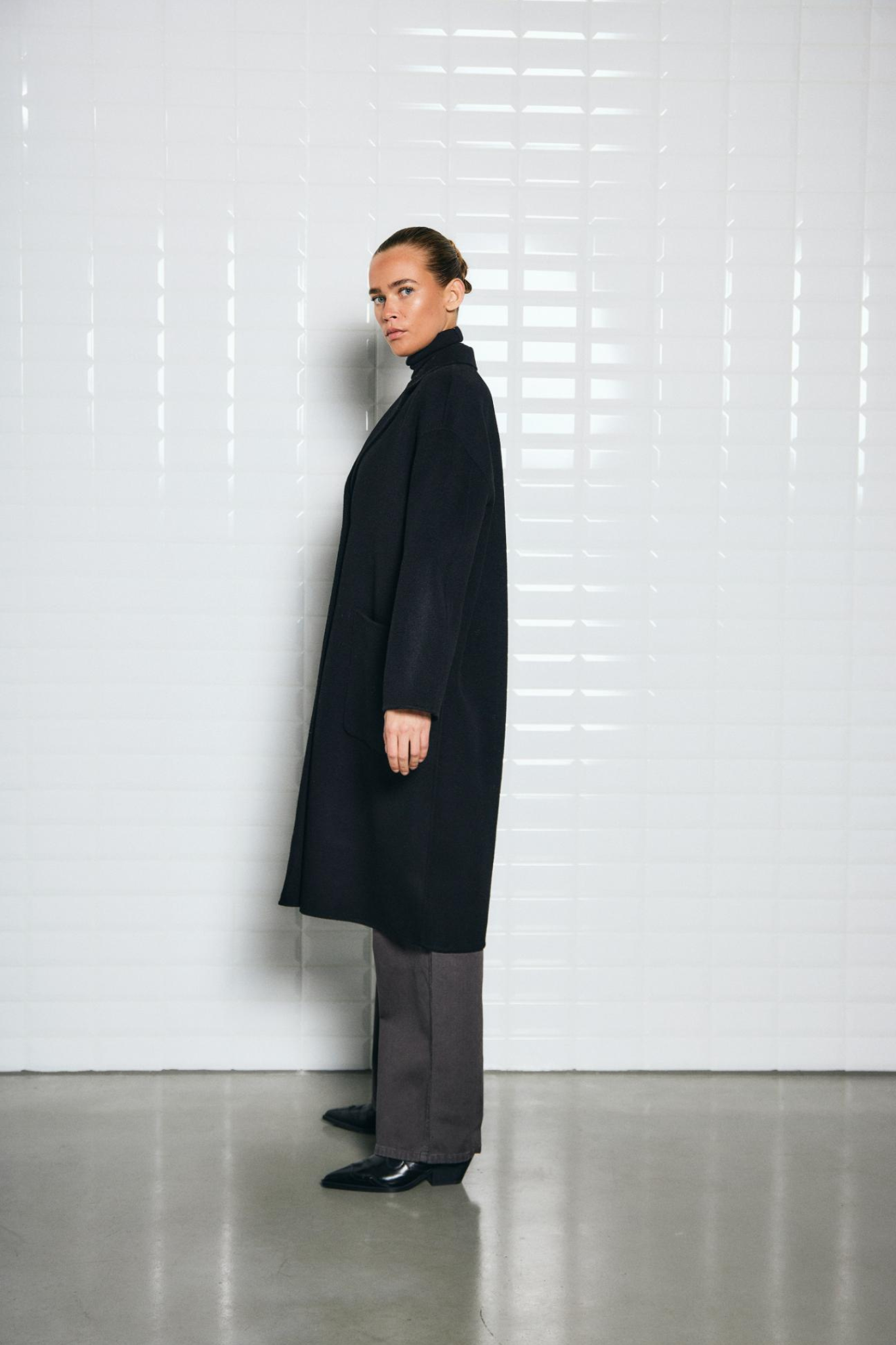 CELINE WOOL JACKET - BLACK